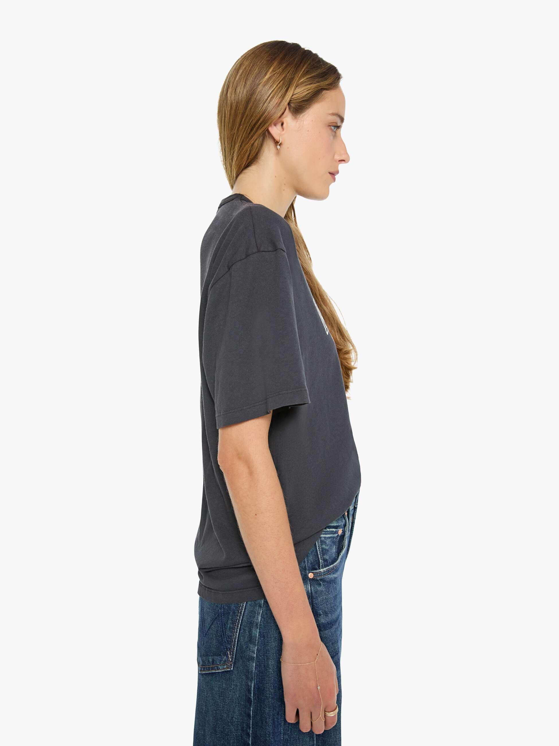 MOTHER The Lowdown T-Shirt Tiger Schwarz