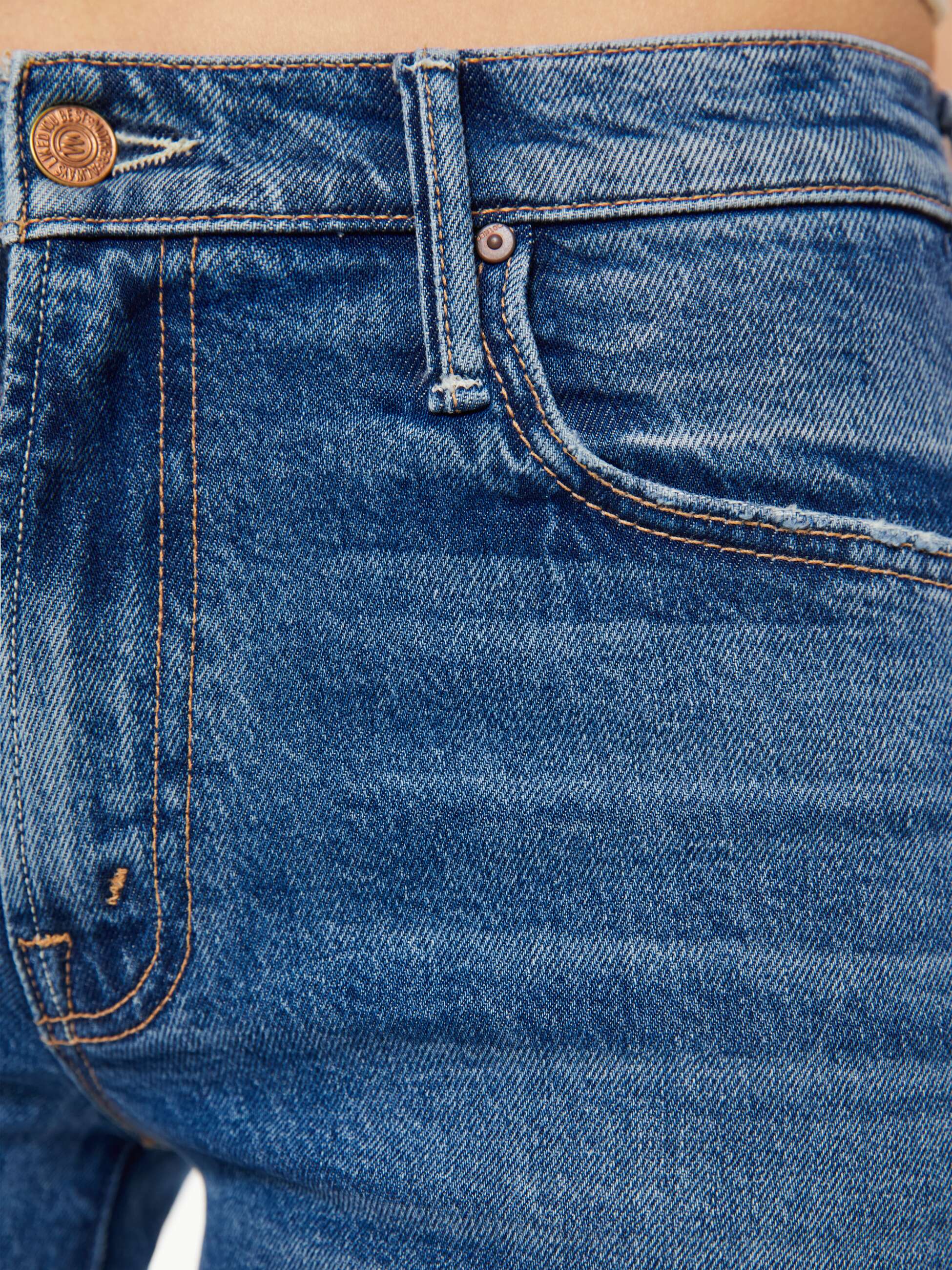 MOTHER Maven Flood Jeans Thrill Seeker Mittelblau