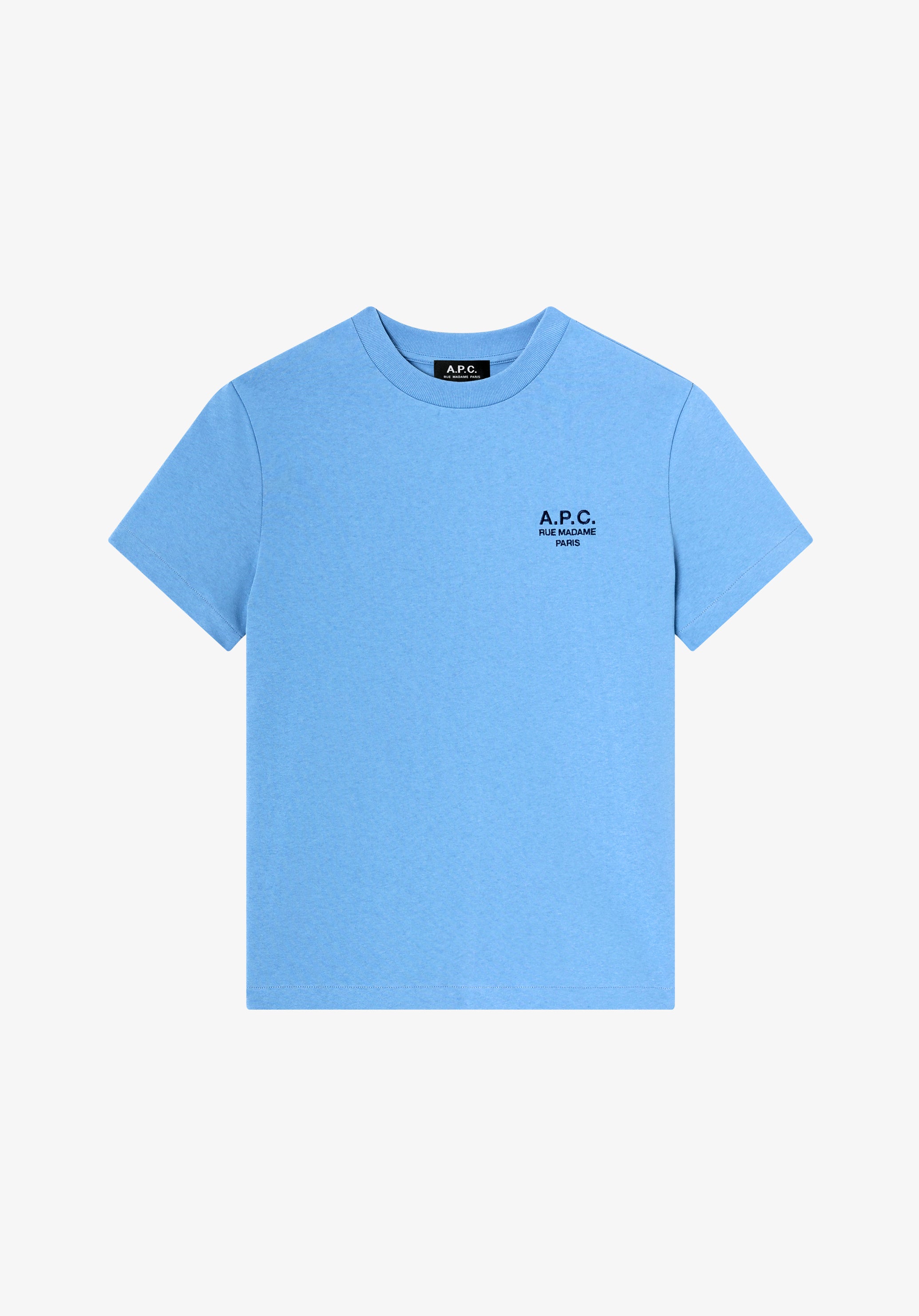 A.P.C. Rue Madame T-Shirt Hellblau Bio-Baumwolle Gr. M