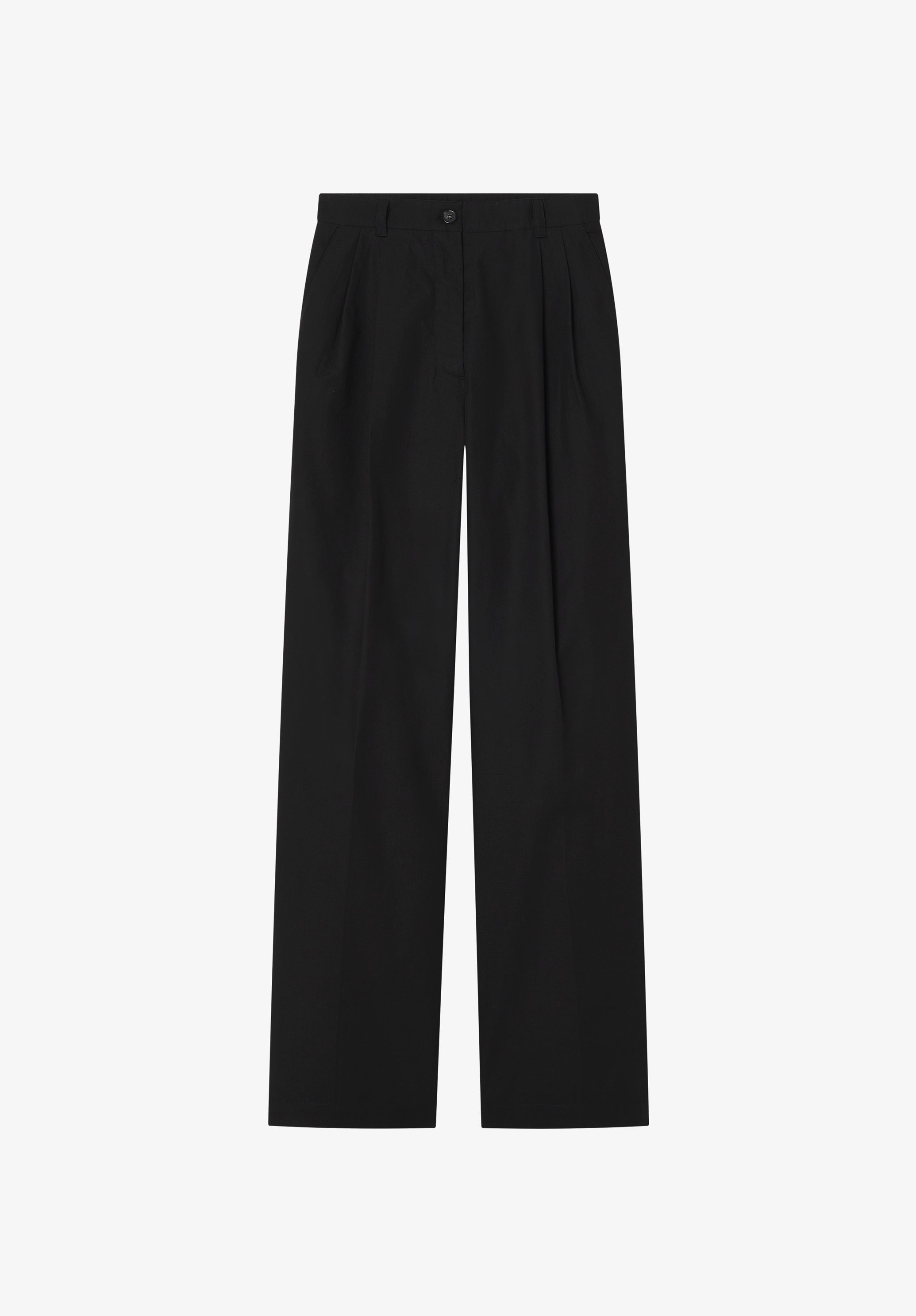 A.P.C. Hose Bio-Baumwolle Schwarz Weit Mittelhoch