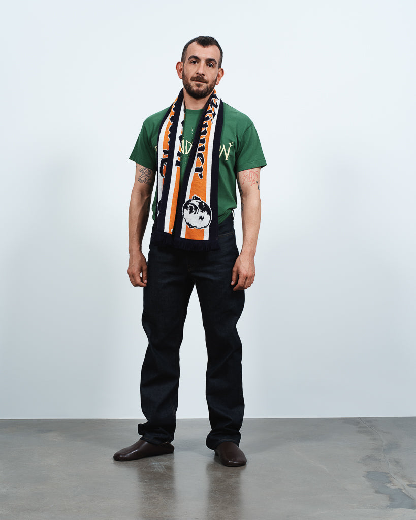J.W.Anderson Winner Football Schal Strick mit Fransen