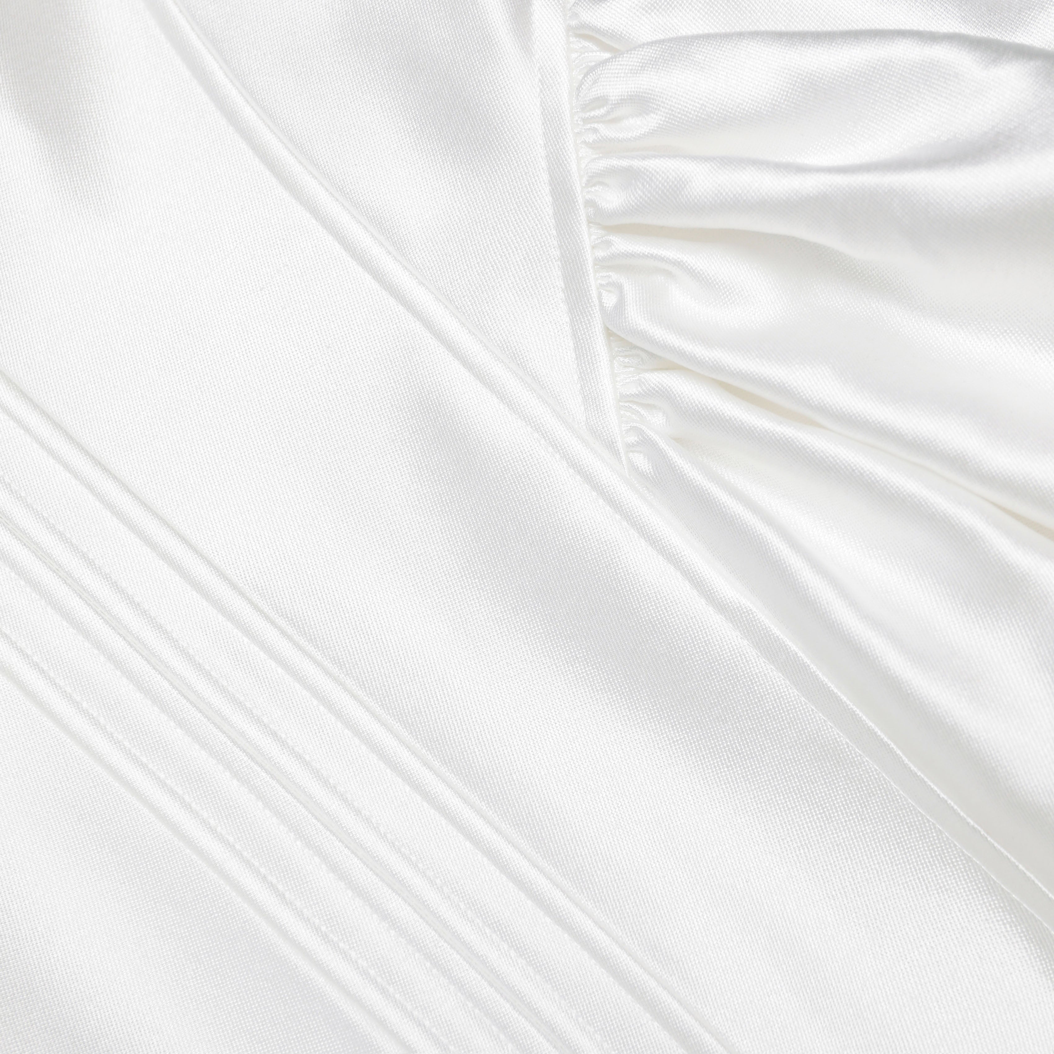 Self Portrait Taffeta Minikleid Weiss UK 8 Corsage