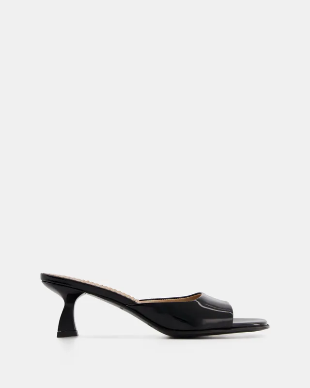 Nodaleto Dona Reese Mules Black Patent 50mm