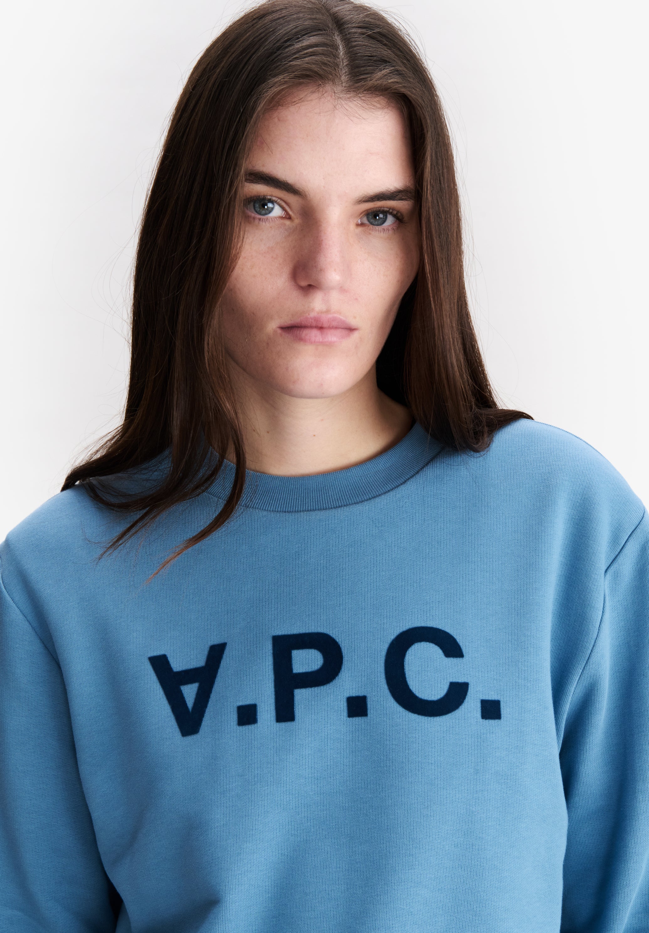 A.P.C. V.P.C. Sweatshirt Bio-Baumwolle Blau Größe M