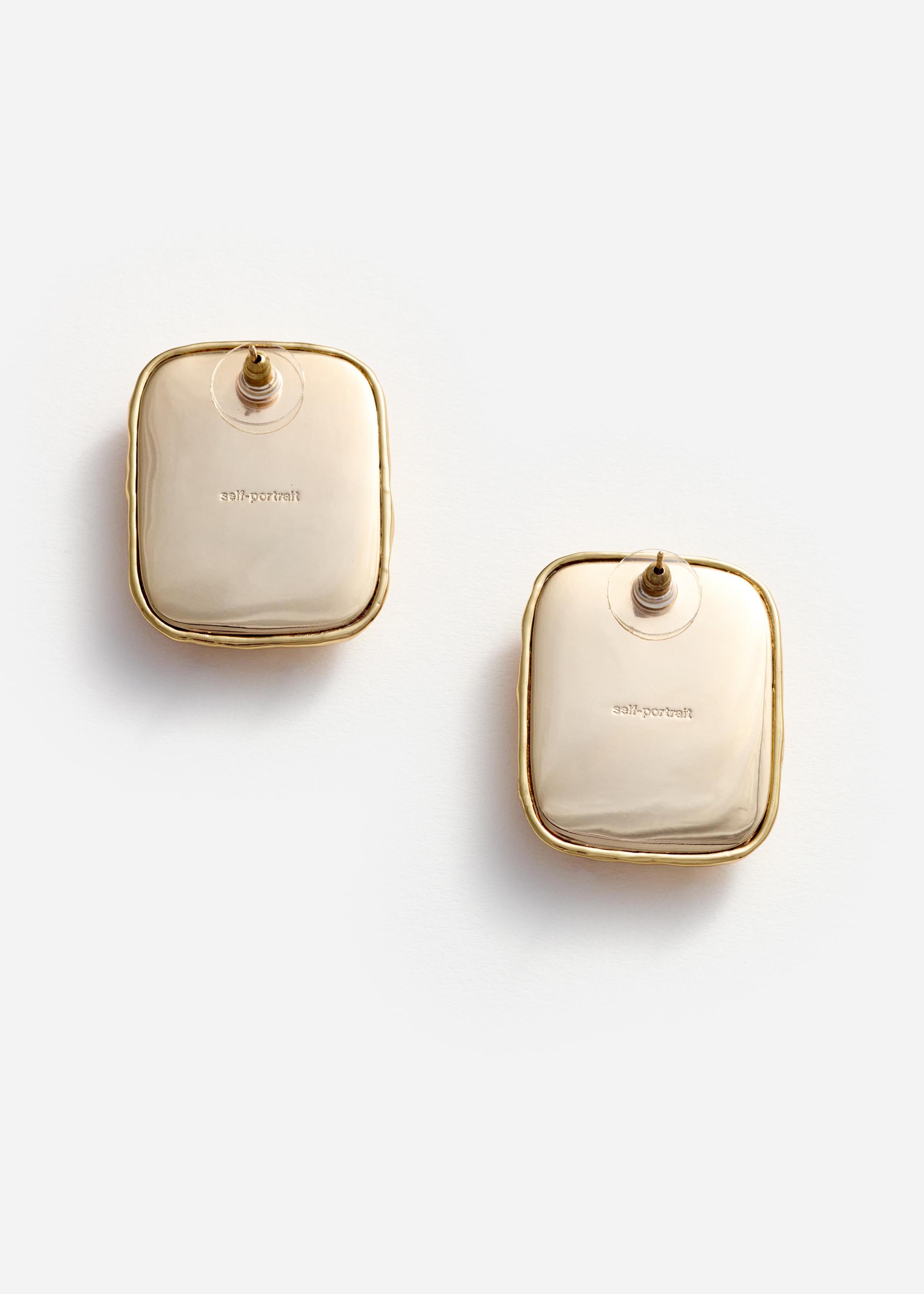 Self Portrait Jewellery Mottled Gold Pearl Earrings Ohrstecker One Size