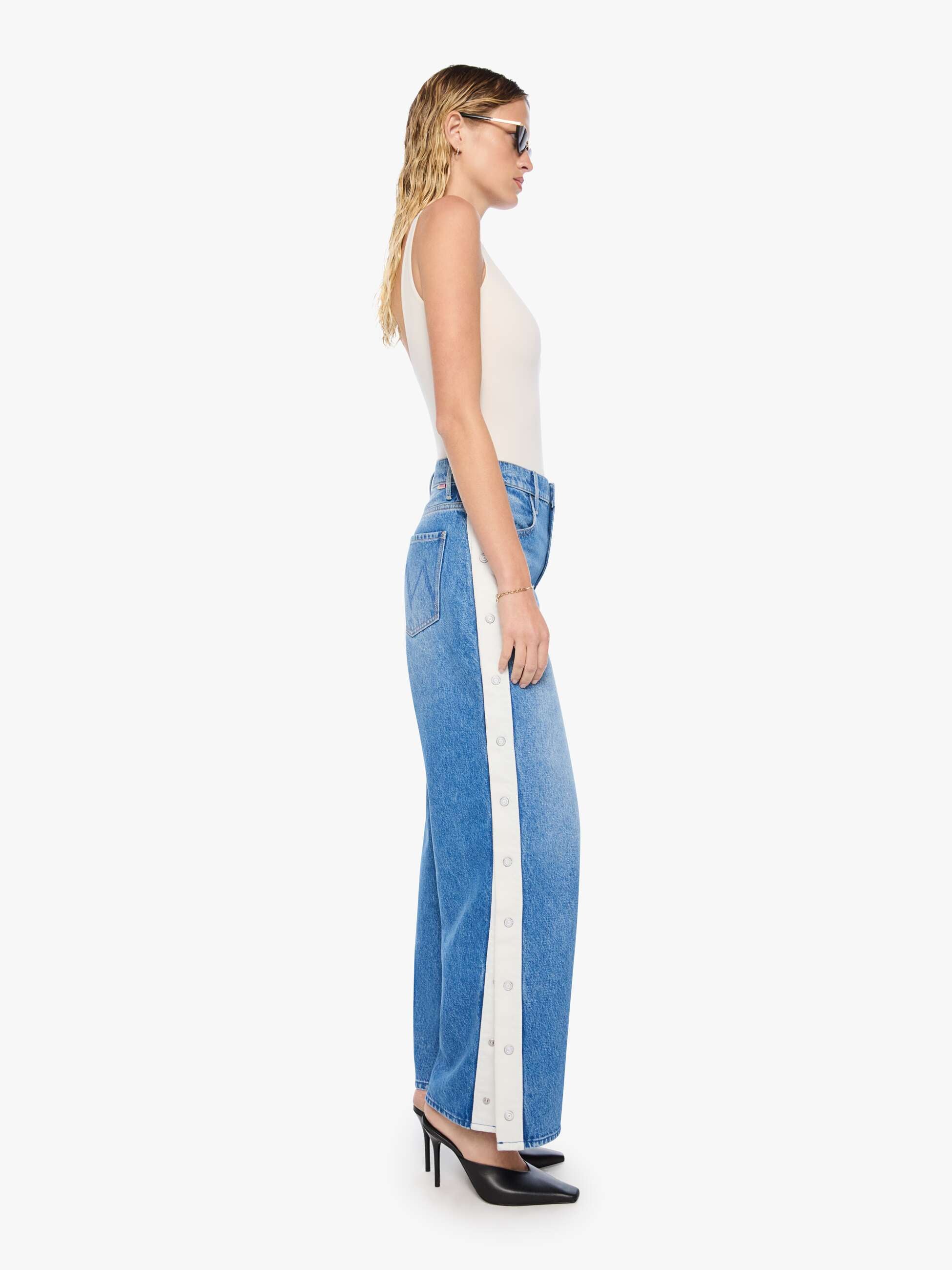Mother Snacks Skimp Jeans Blau Wide Leg Recycled