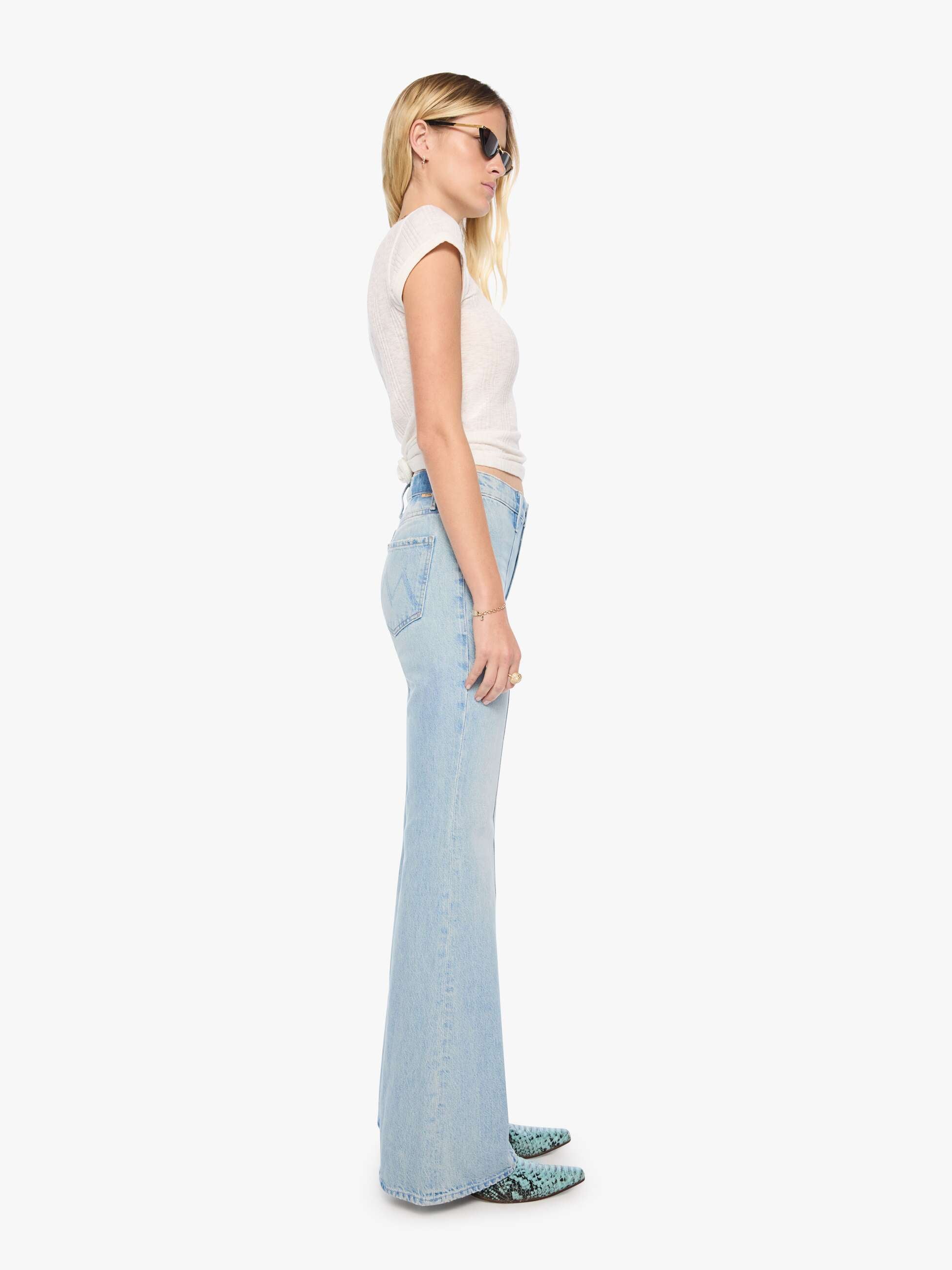 Mother The Seamed Doozy Heel Jeans Out Of This World Hellblau