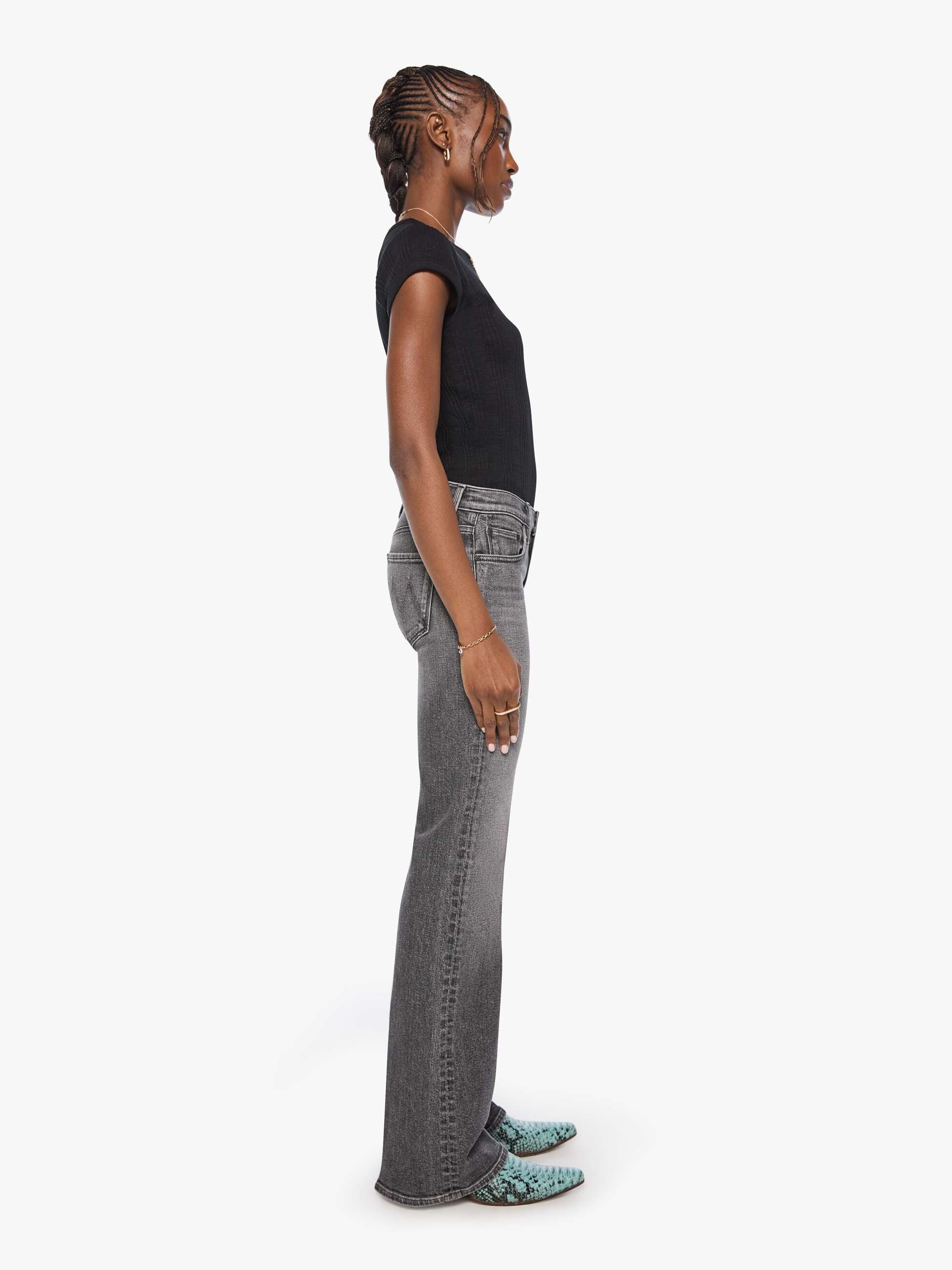 Mother Denim The Jinx Sneak Jeans Cliffhanger Grau