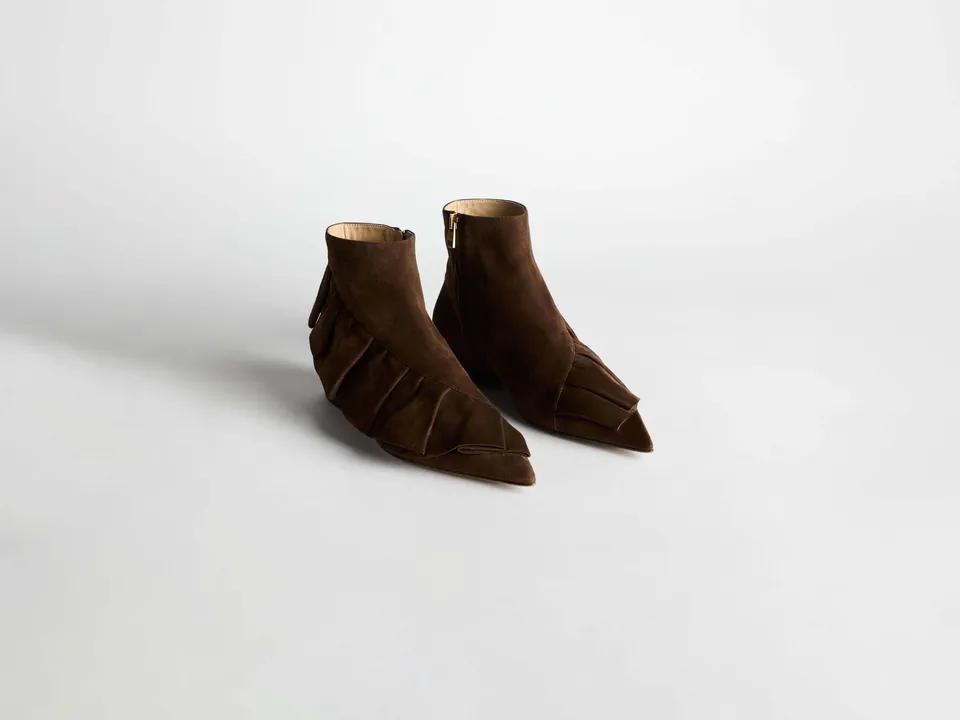 J.W.Anderson Shoes Ruffle Boots Stiefel Braun Ziegenleder