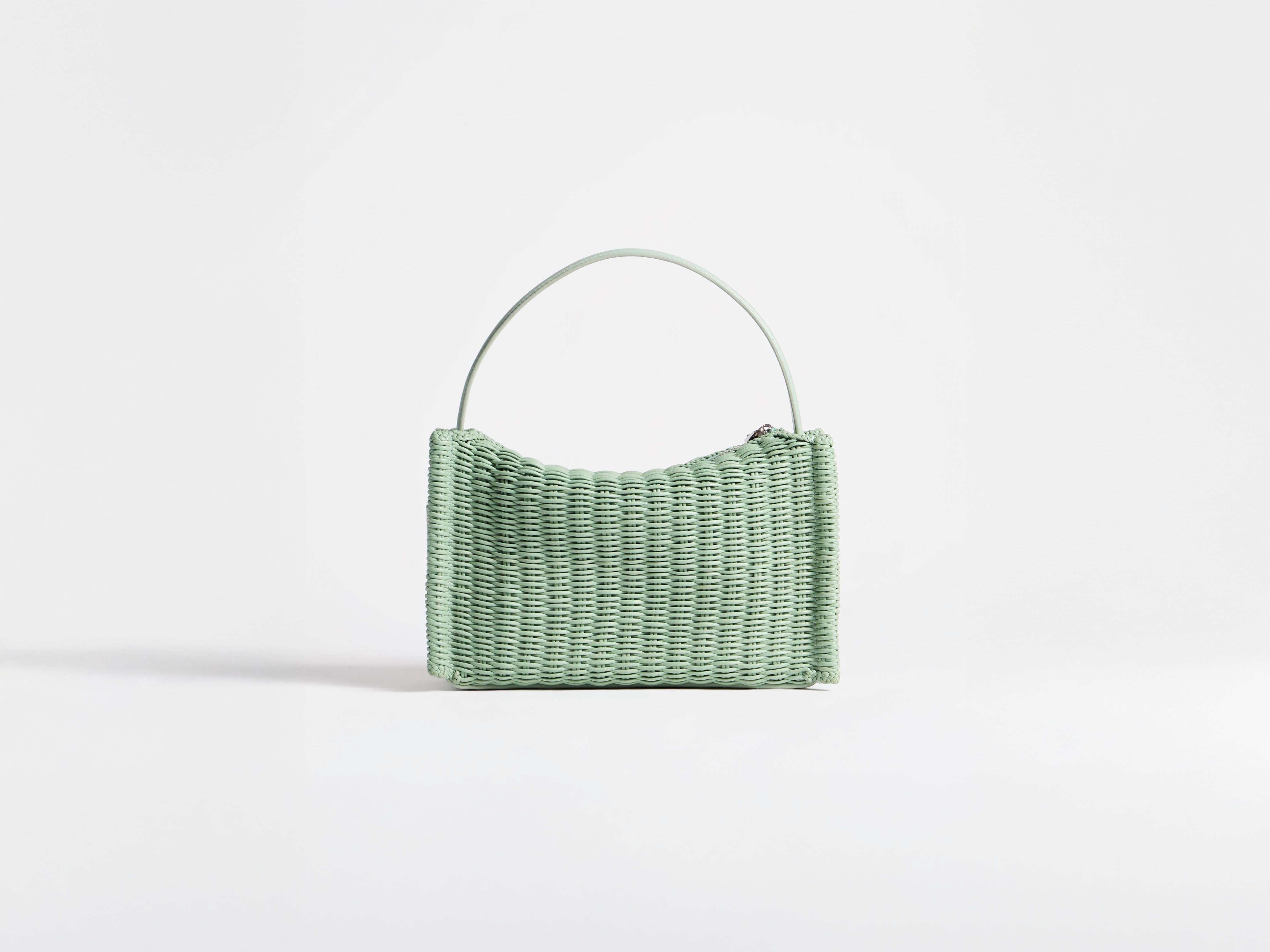 J.W.Anderson Loafer Bag Tasche Salbei geflochten Leder