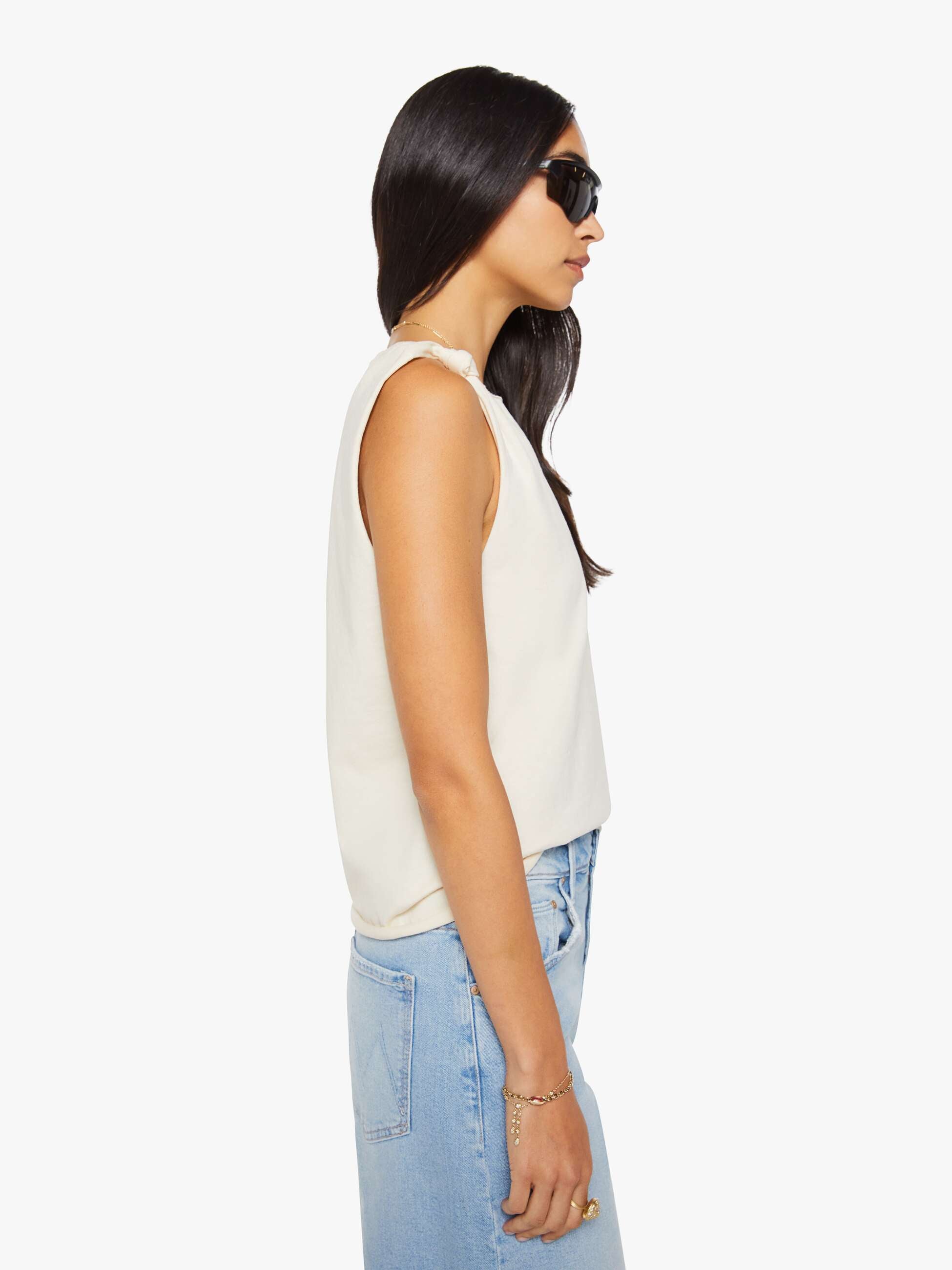 Mother Knotted Strong And Silent Top Antique White
