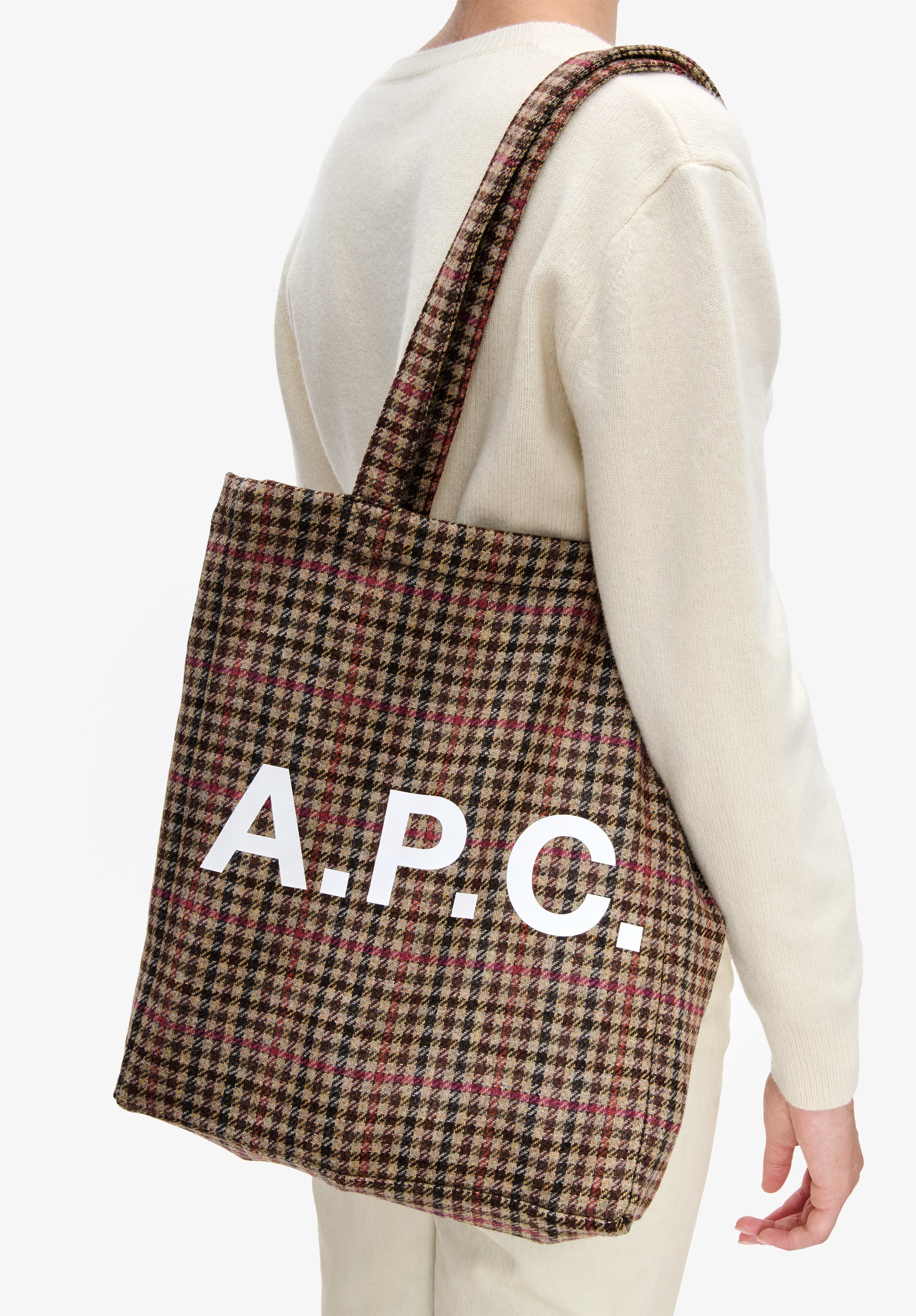 A.P.C. Lou Stofftasche Tote Bag braun TU mit Logo