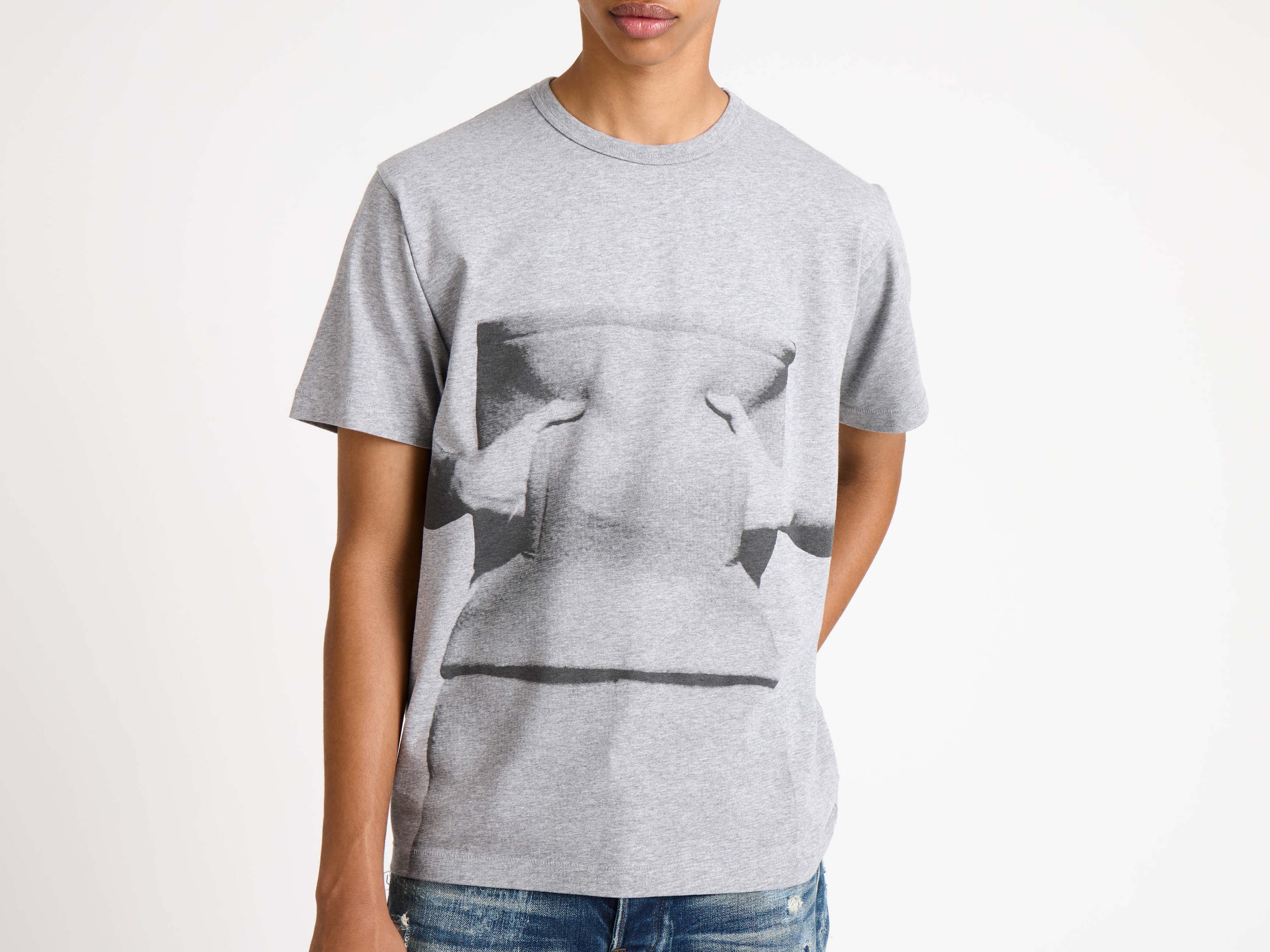 J.W.Anderson Gesture T-Shirt Herren Grau Melange Jersey