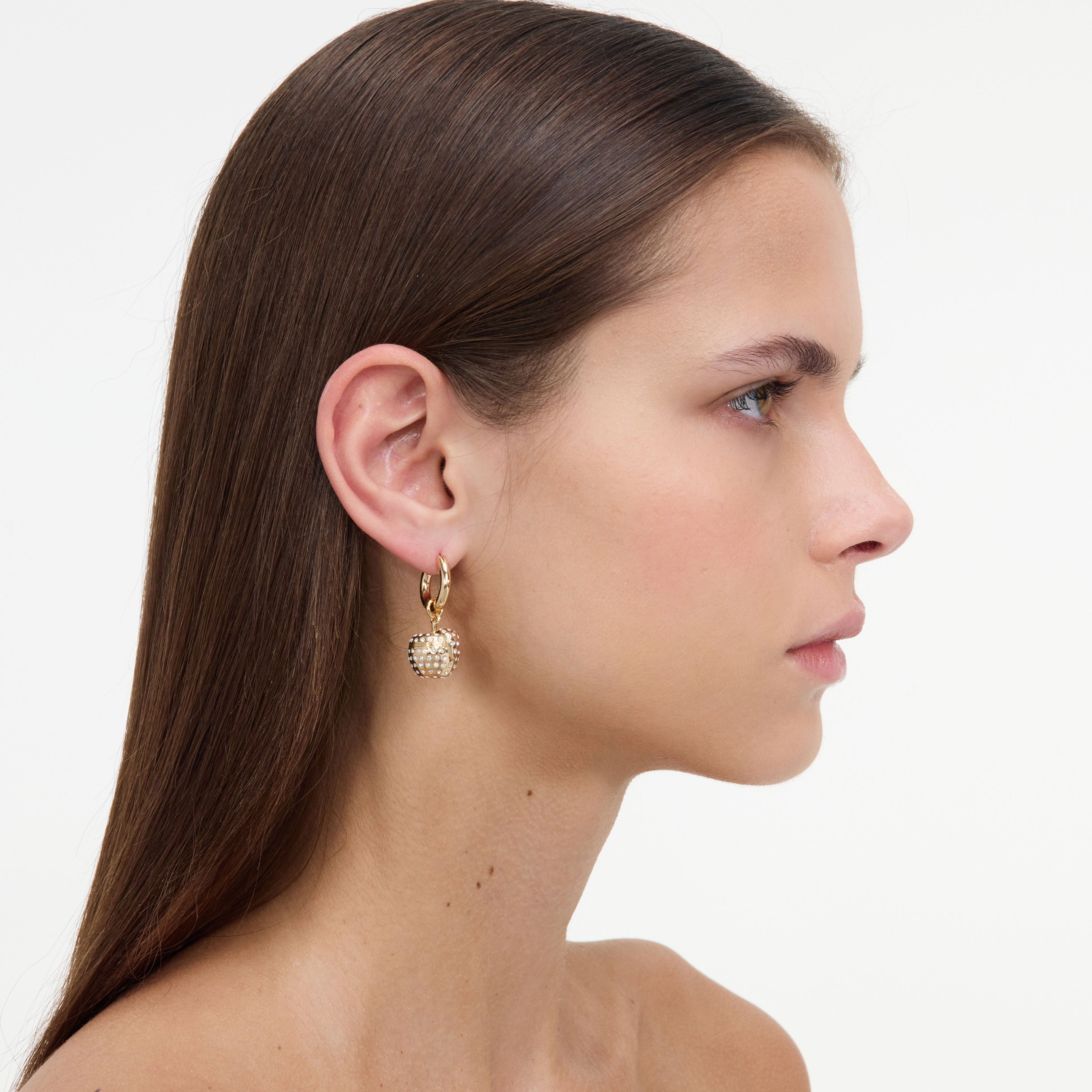 Self Portrait Apple Hoop Ohrringe Gold Kristall One Size