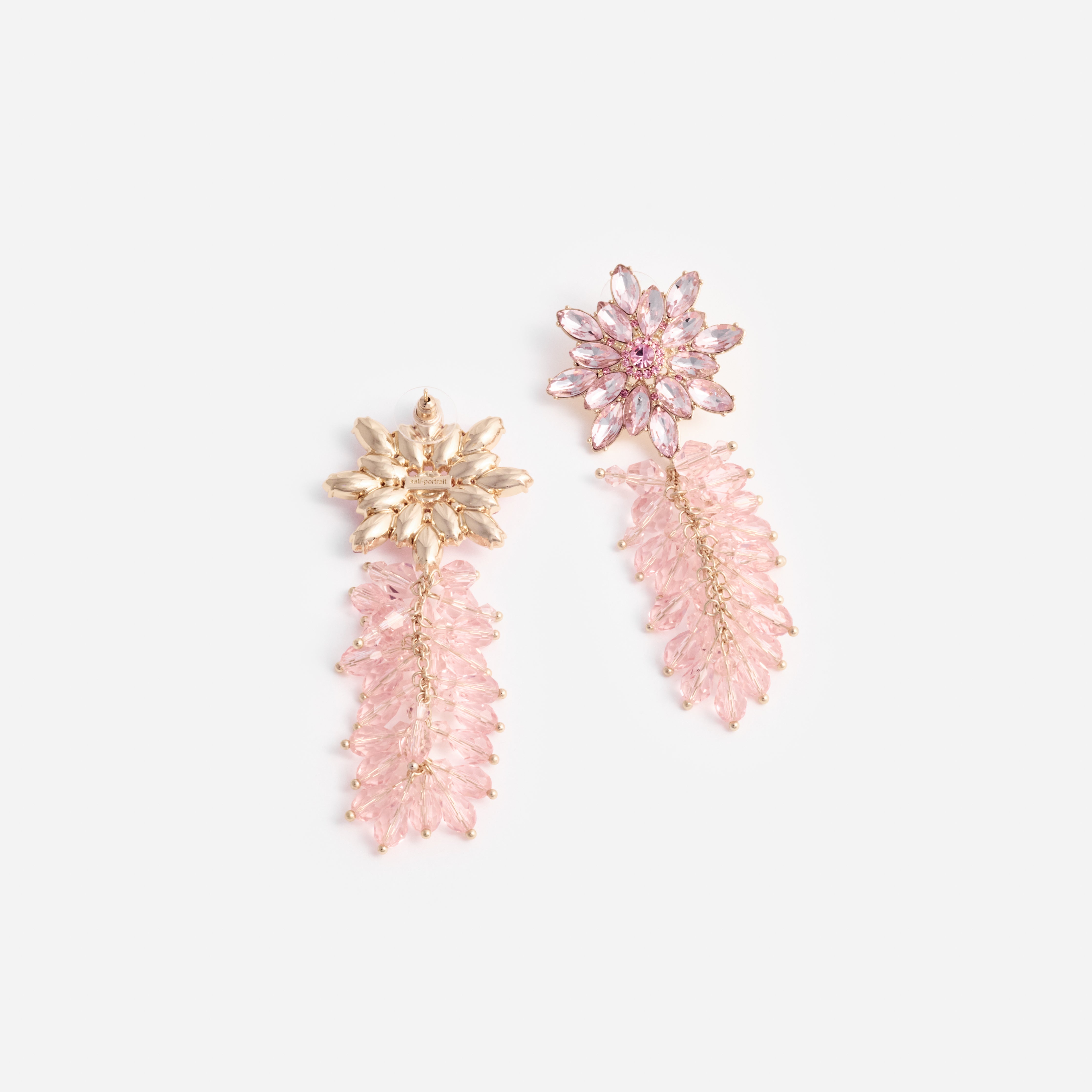 Self Portrait Pink Crystal Cluster Flower Ohrringe One Size rosa