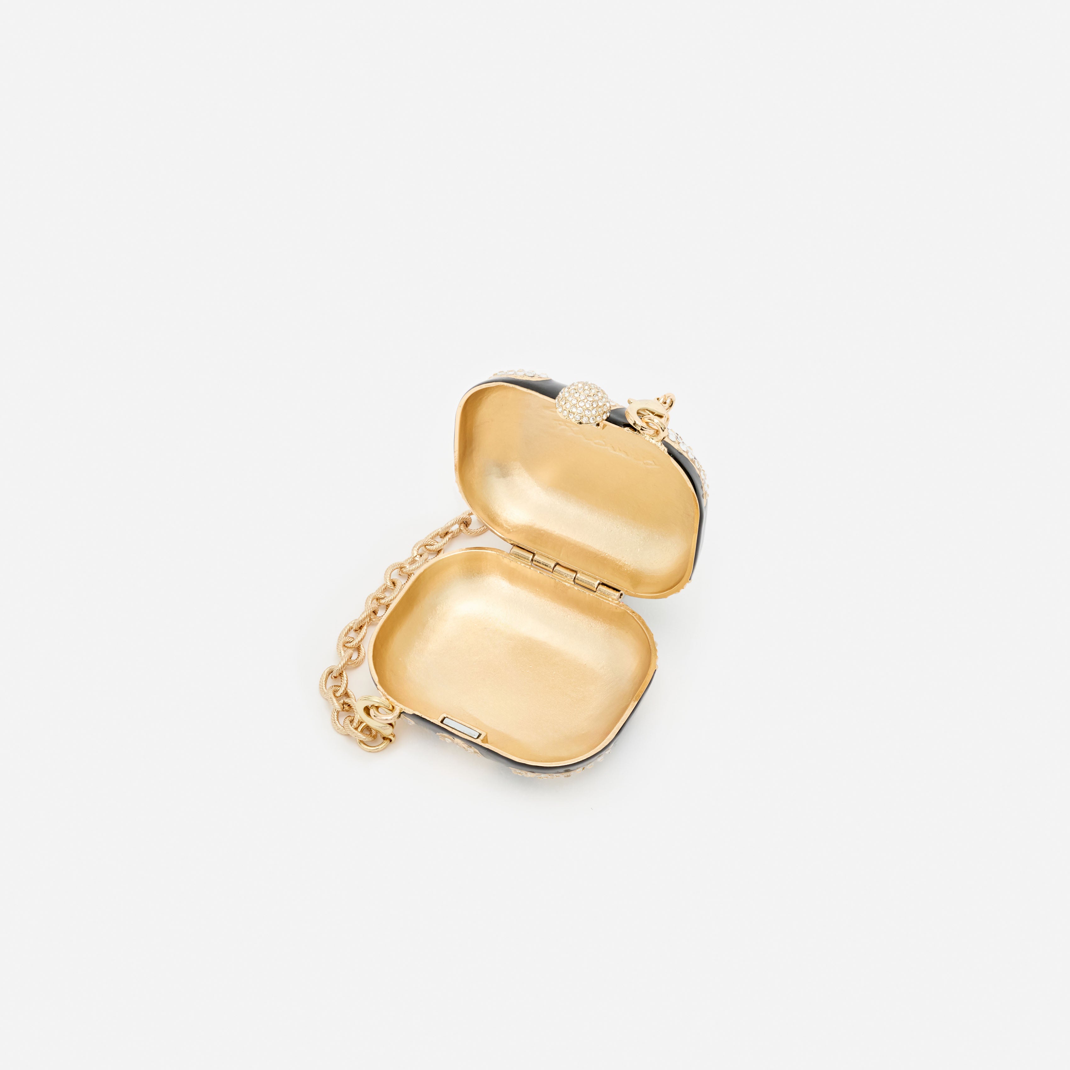 Self Portrait Black Crystal Airpod Case Hülle Schwarz