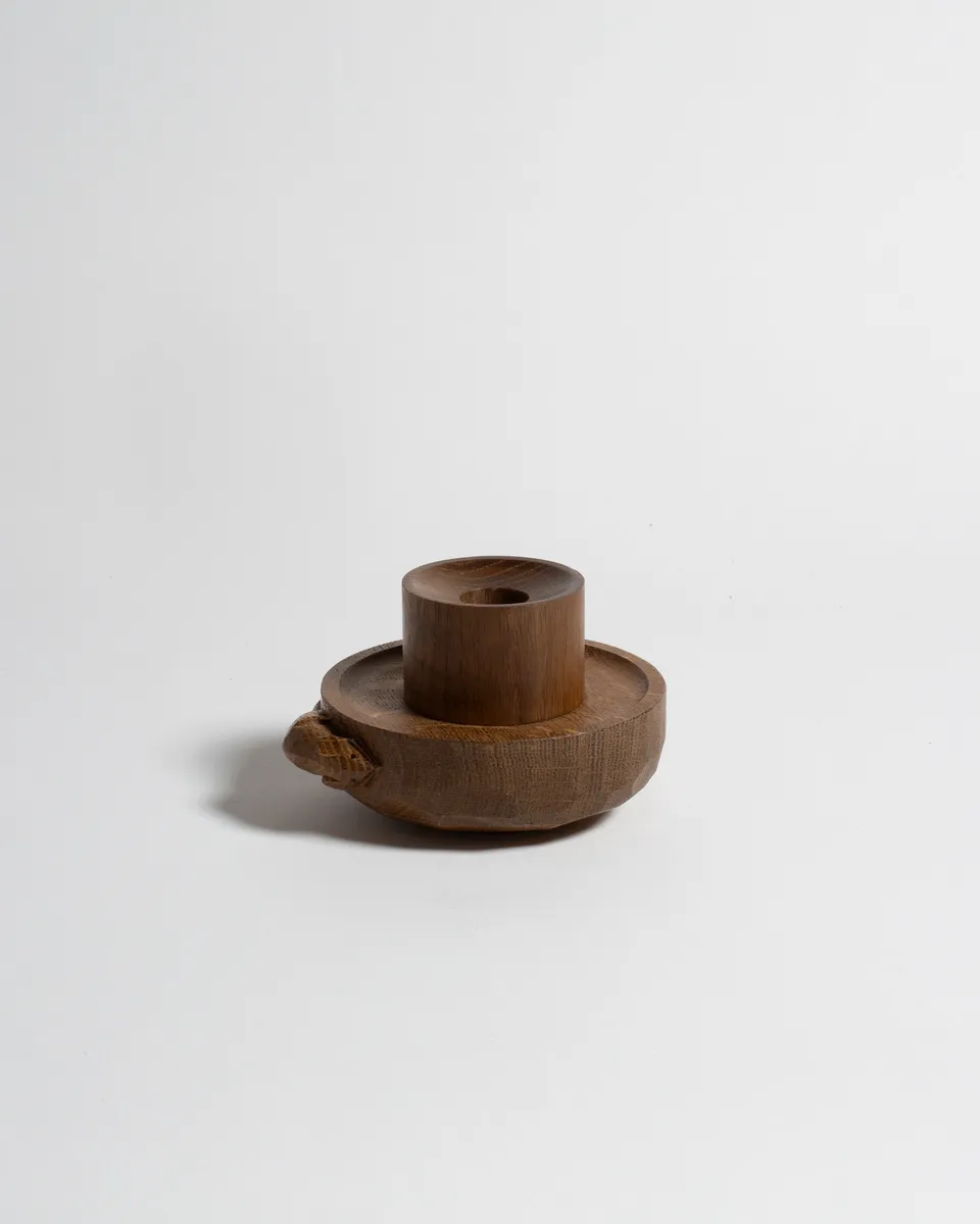 J.W.Anderson x Mouseman Candle Holder Kerzenhalter Braun Holz