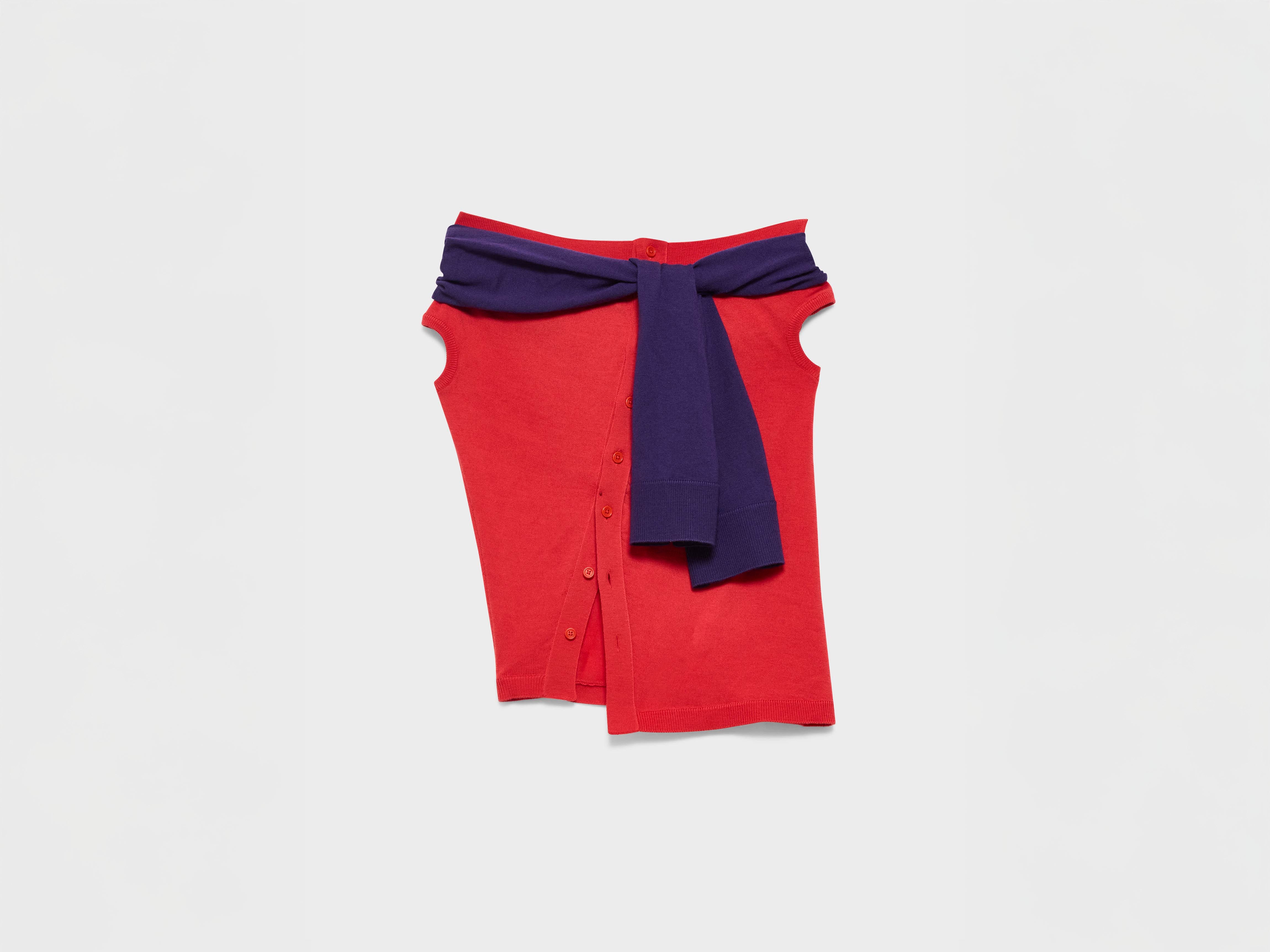 J.W.Anderson Off Shoulder Tank Top Rot Violett Merino