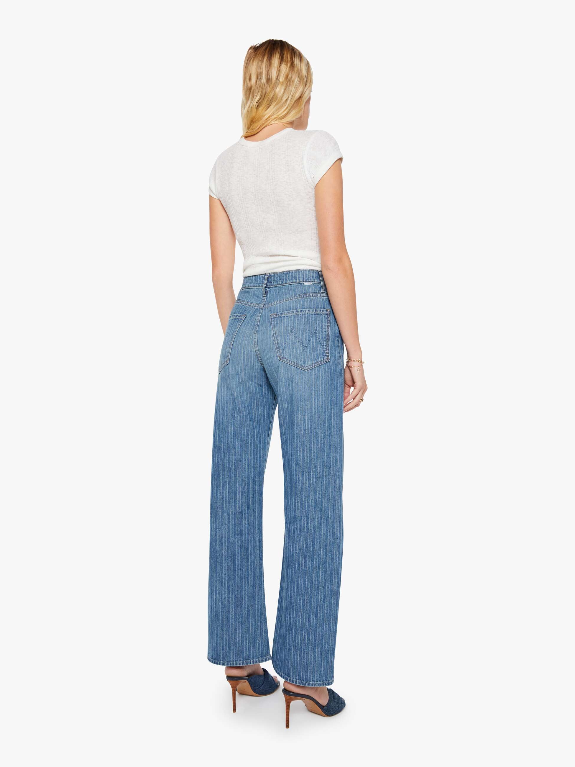 Mother Lasso Sneak Streamline Jeans Blau High Rise