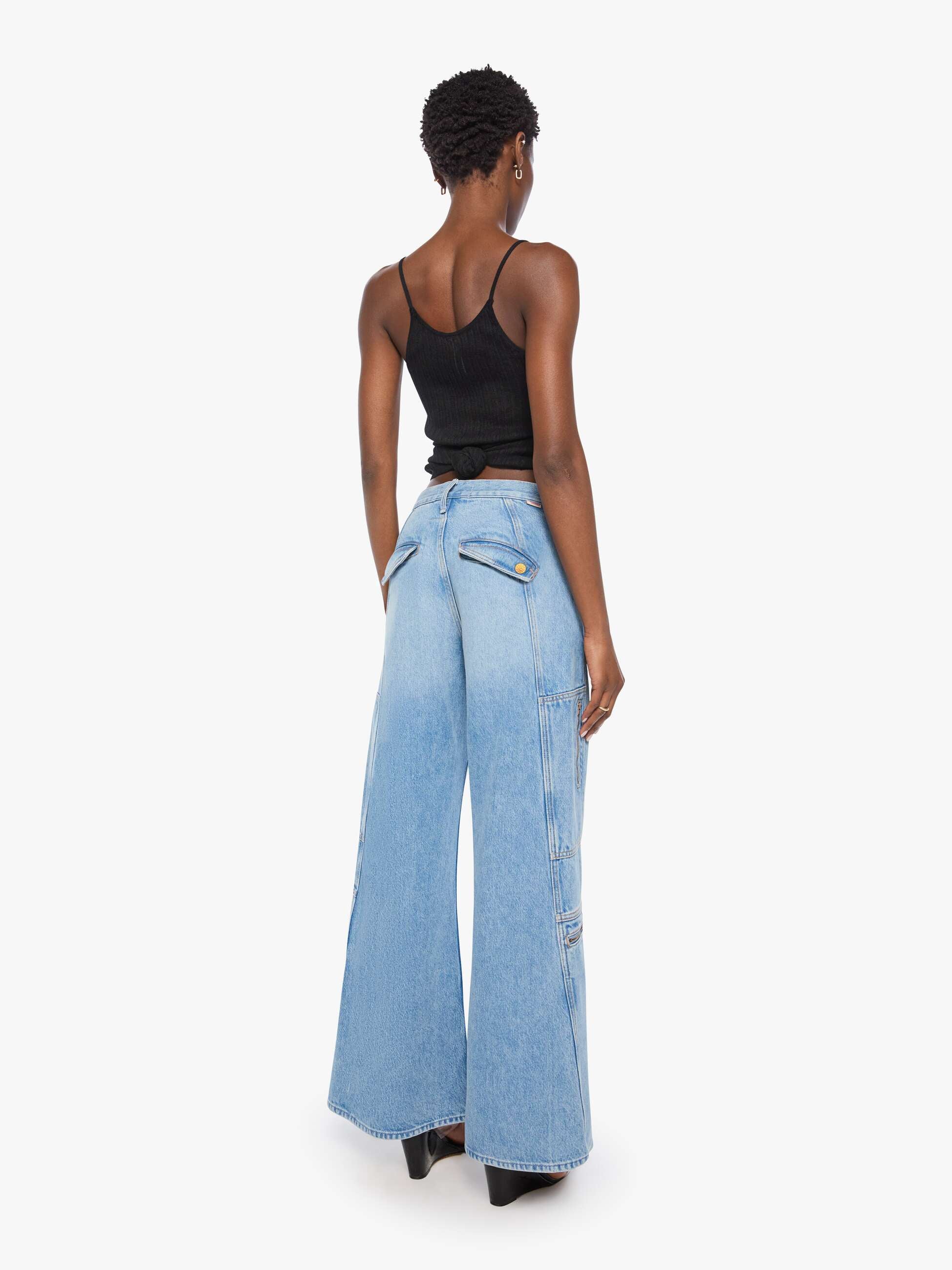 Mother Snacks Wide Leg Jeans Wishbone hellblau Relaxed