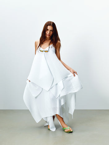 J.W. Anderson Pleated Skirt Rock Weiß Plissee Asymmetrisch