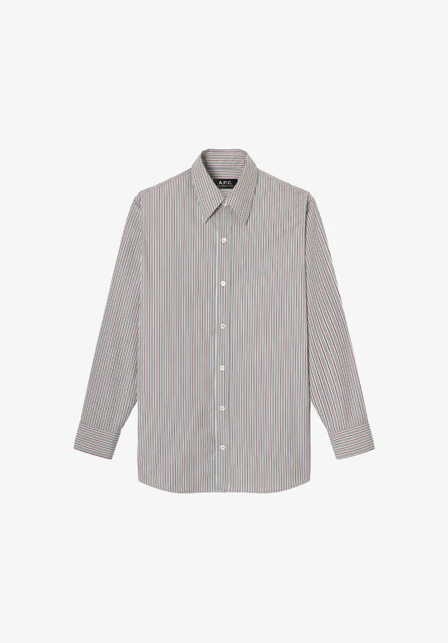 A.P.C. Blaues gestreiftes Hemd Popelinehemd gestreift