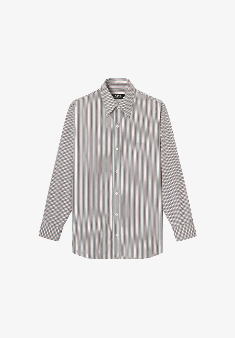 A.P.C. Blaues gestreiftes Hemd Popelinehemd gestreift