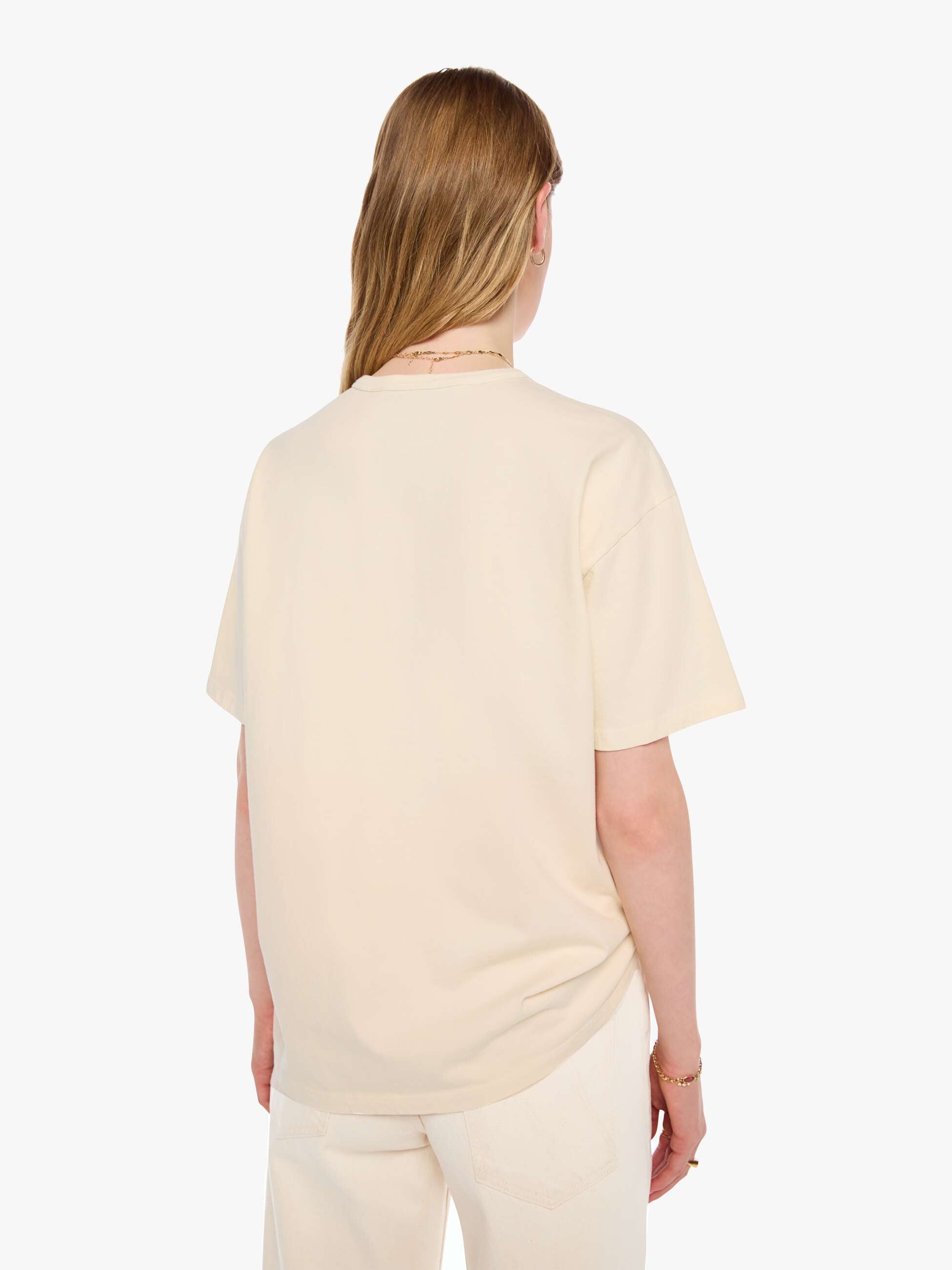 Mother The Lowdown T-Shirt Tipsy Butcher creme Oversize