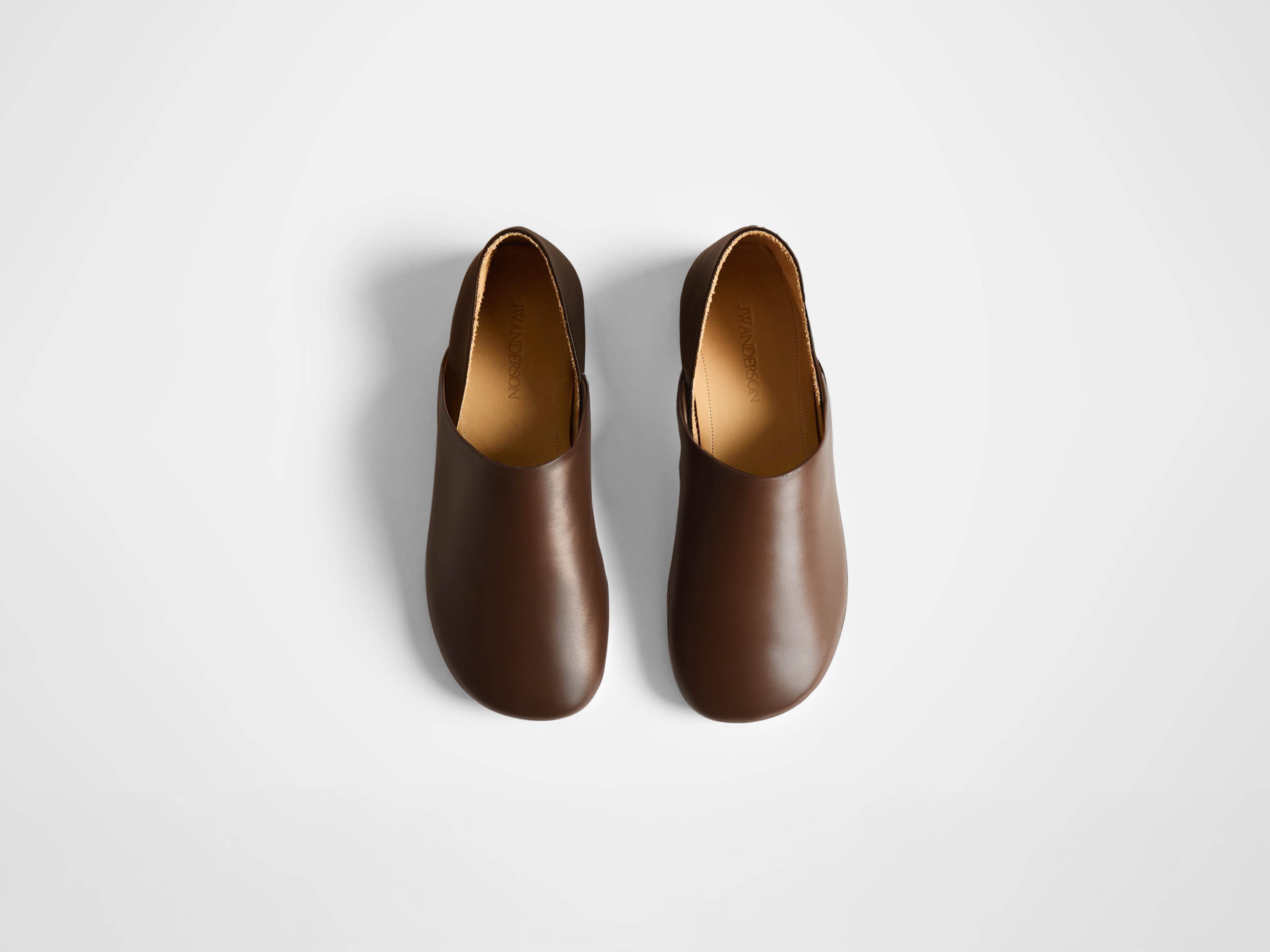 J.W.Anderson Slipper Mules Pantoletten Chocolate Brown Leder