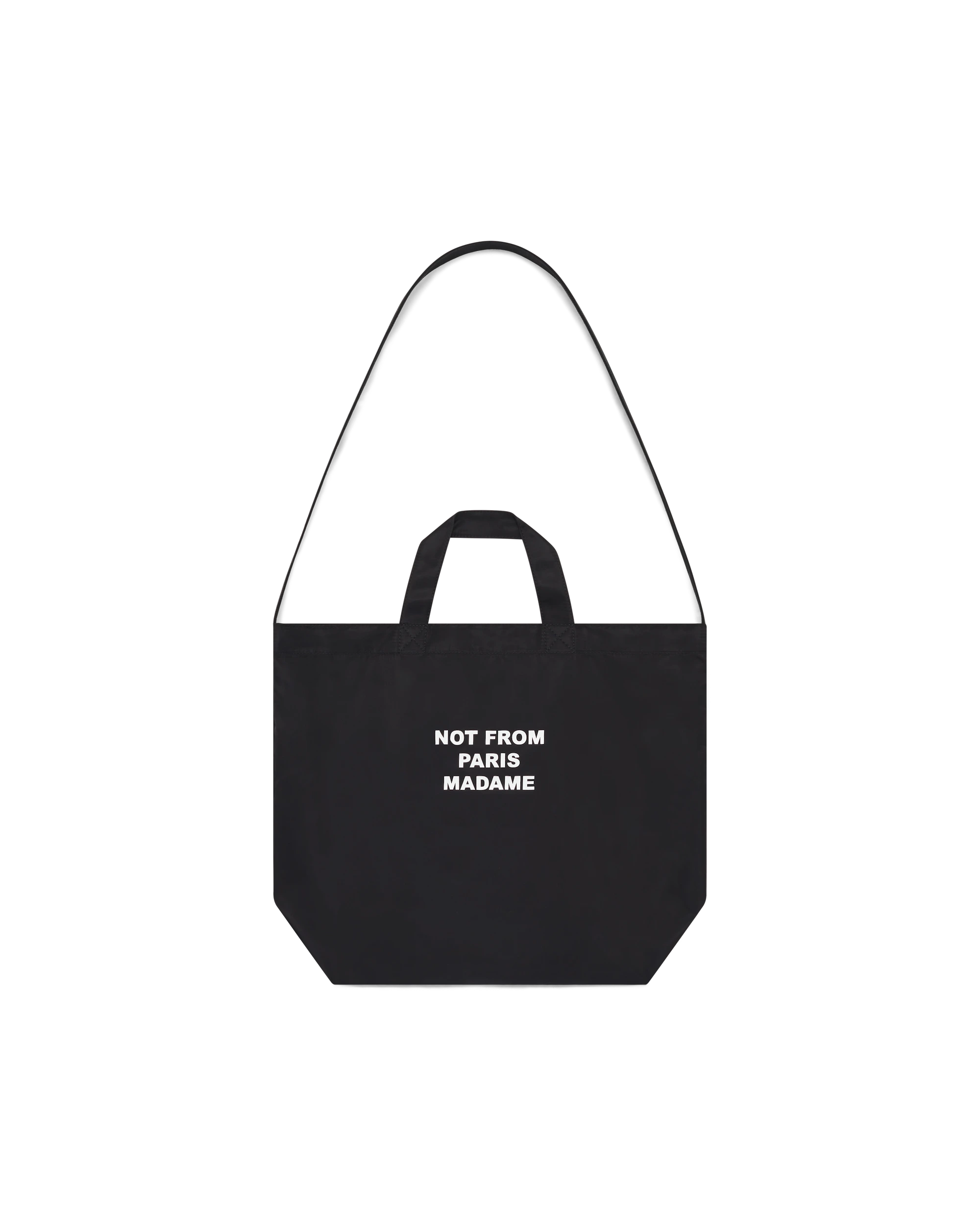 Drôle De Monsieur Tote Bag Slogan Tasche Schwarz Nylon