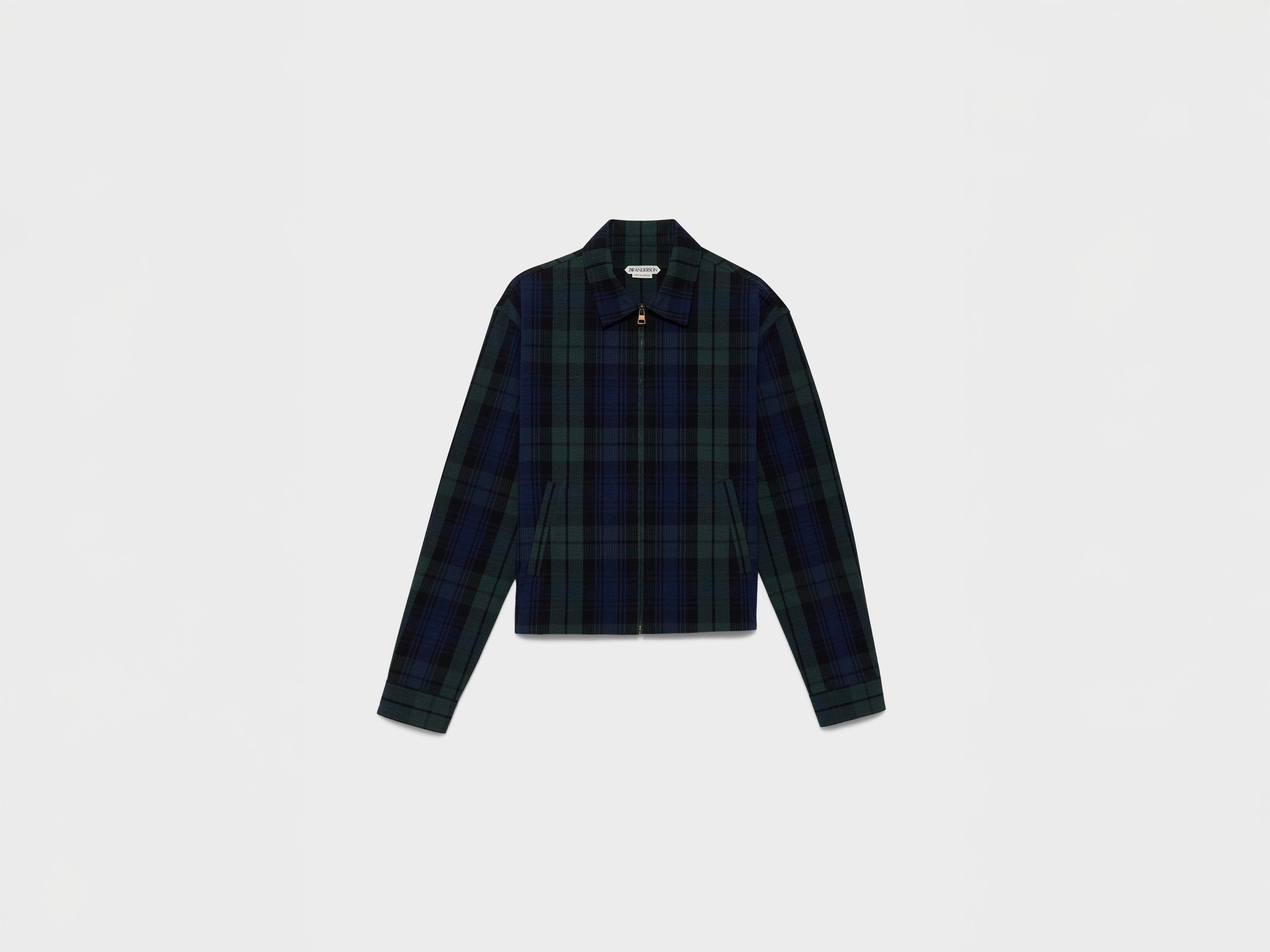 J.W.Anderson Front Zip Blouson Jacke Navy Green Baumwolle