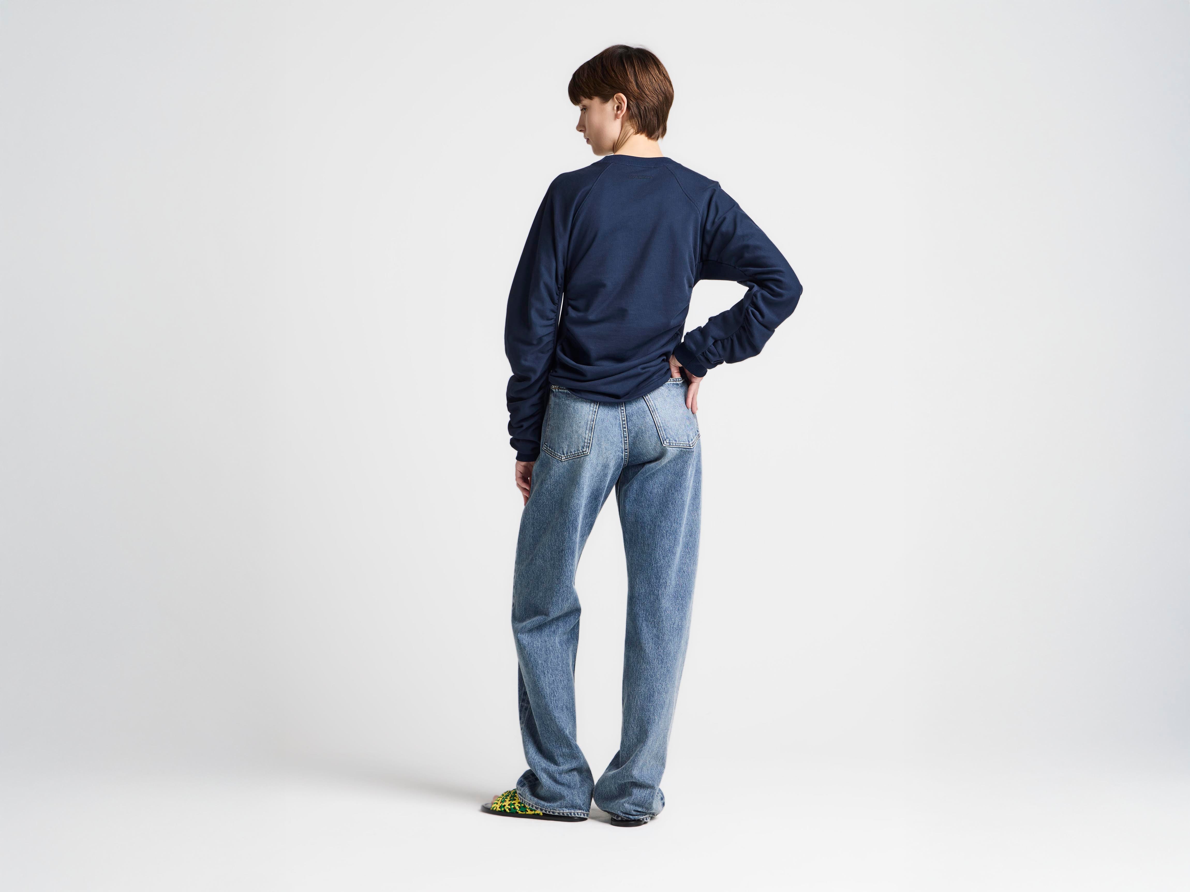 J.W.Anderson Ruched Sleeve Sweatshirt Navy Damen