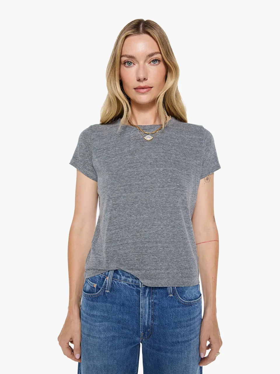 Mother The Lil Goodie Goodie T-Shirt Heather Grey