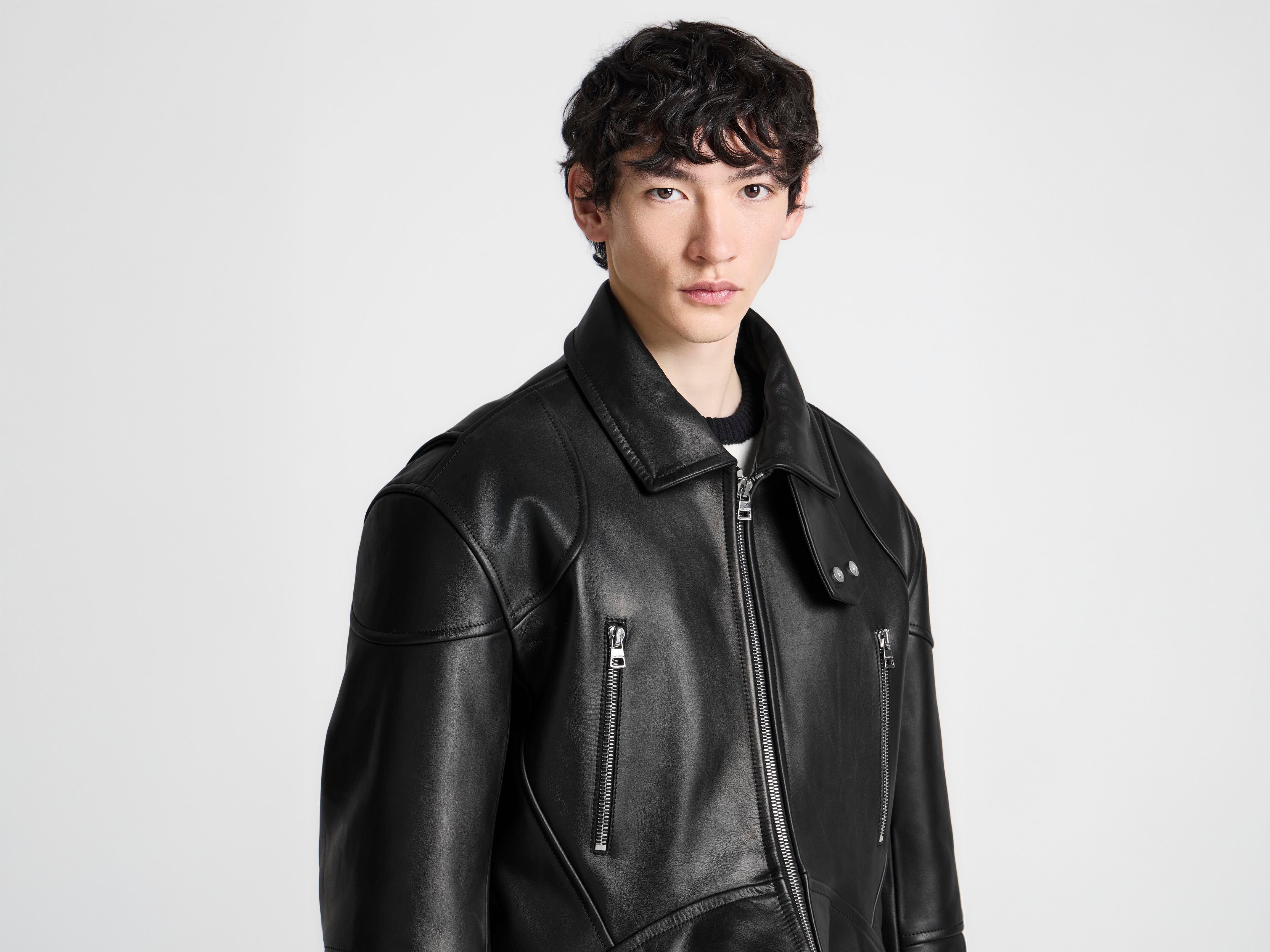 J.W.Anderson Coats & Jackets Curved Hem Bikerjacke Schwarz