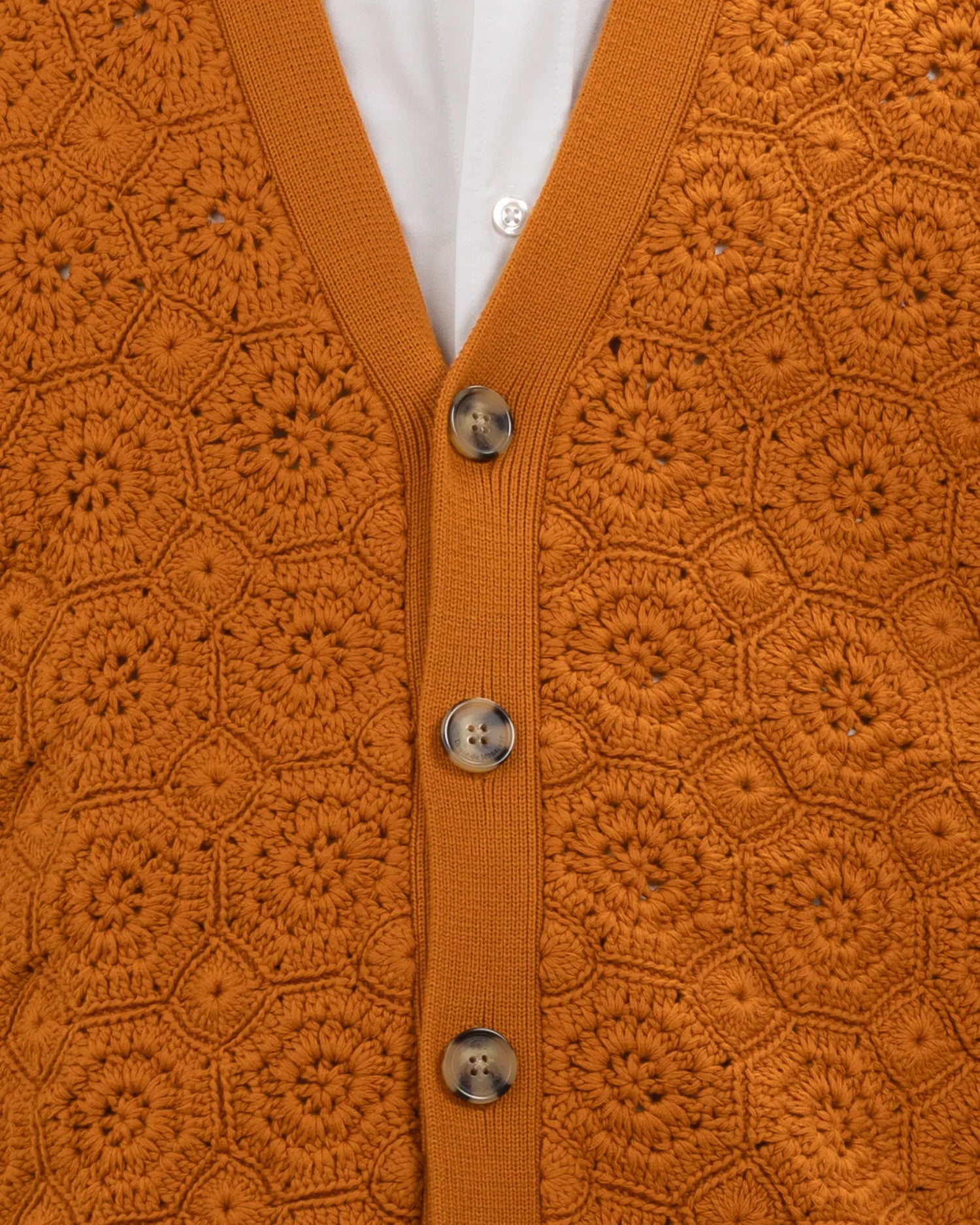 Drôle De Monsieur Maille Cardigan dunkelorange Baumwolle