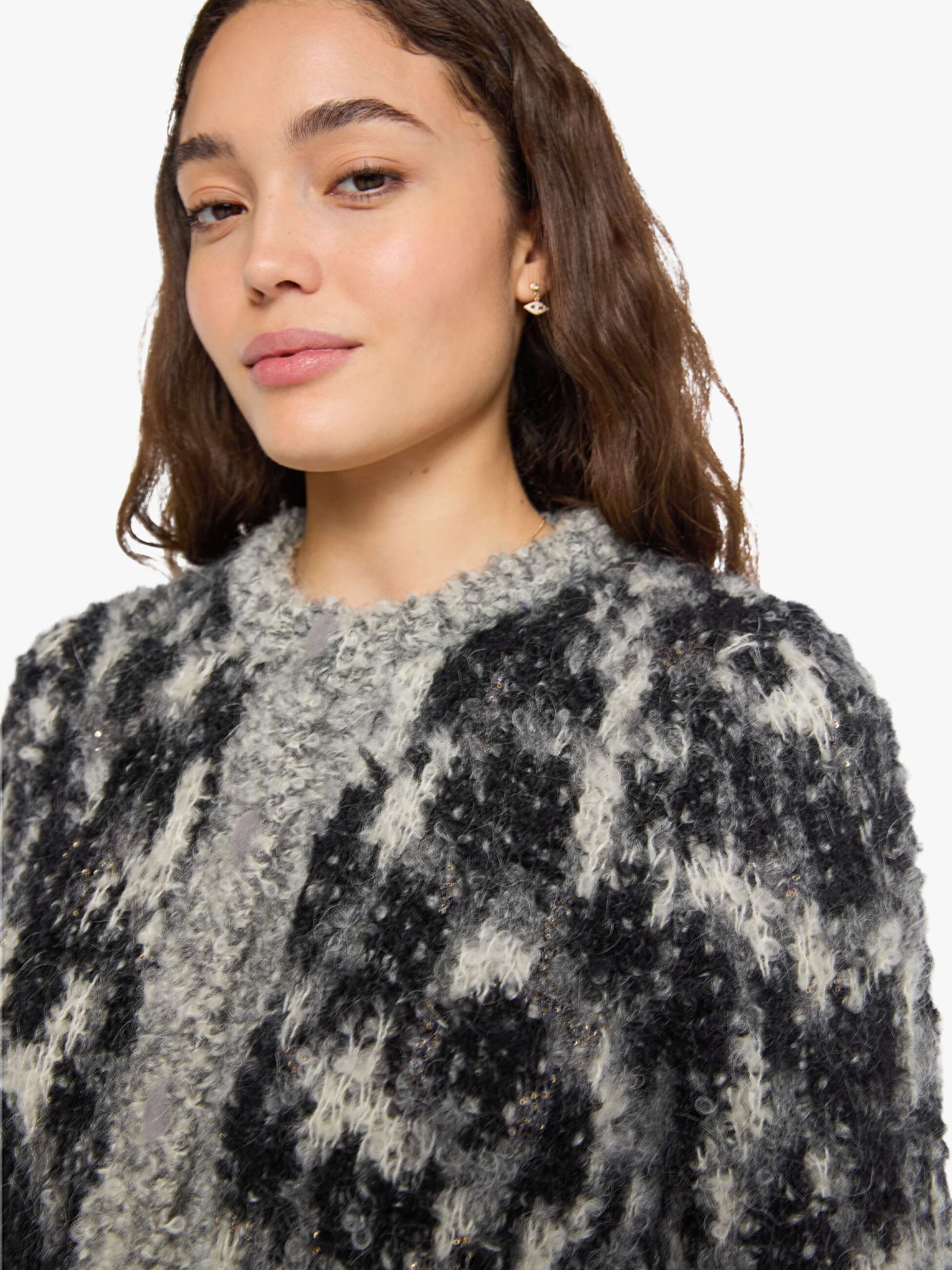 Mother Sweaters The Padded Crop Cardigan Strickjacke Schwarz