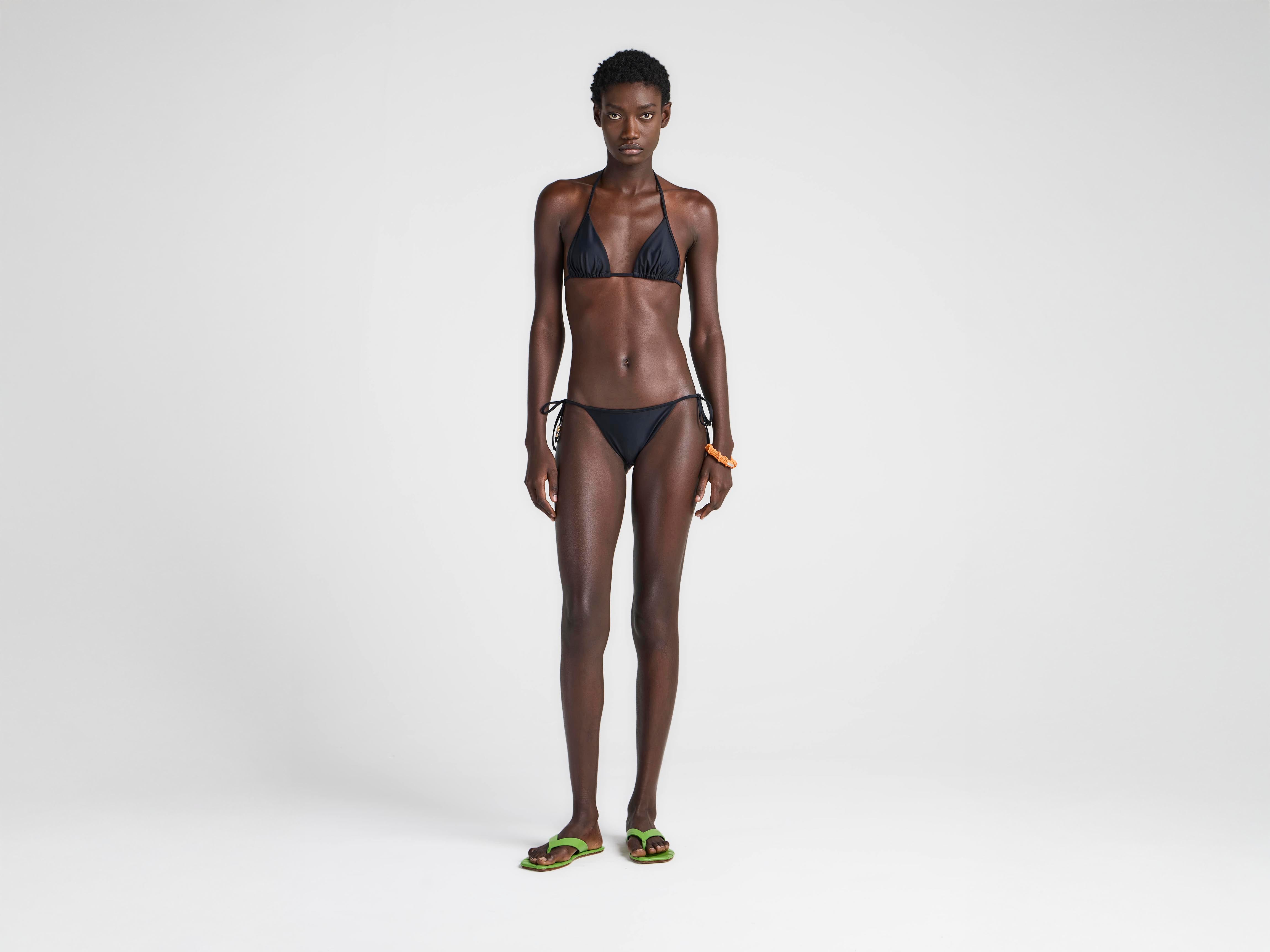 J.W.Anderson Side Tie Bikini Hose Schwarz Orange