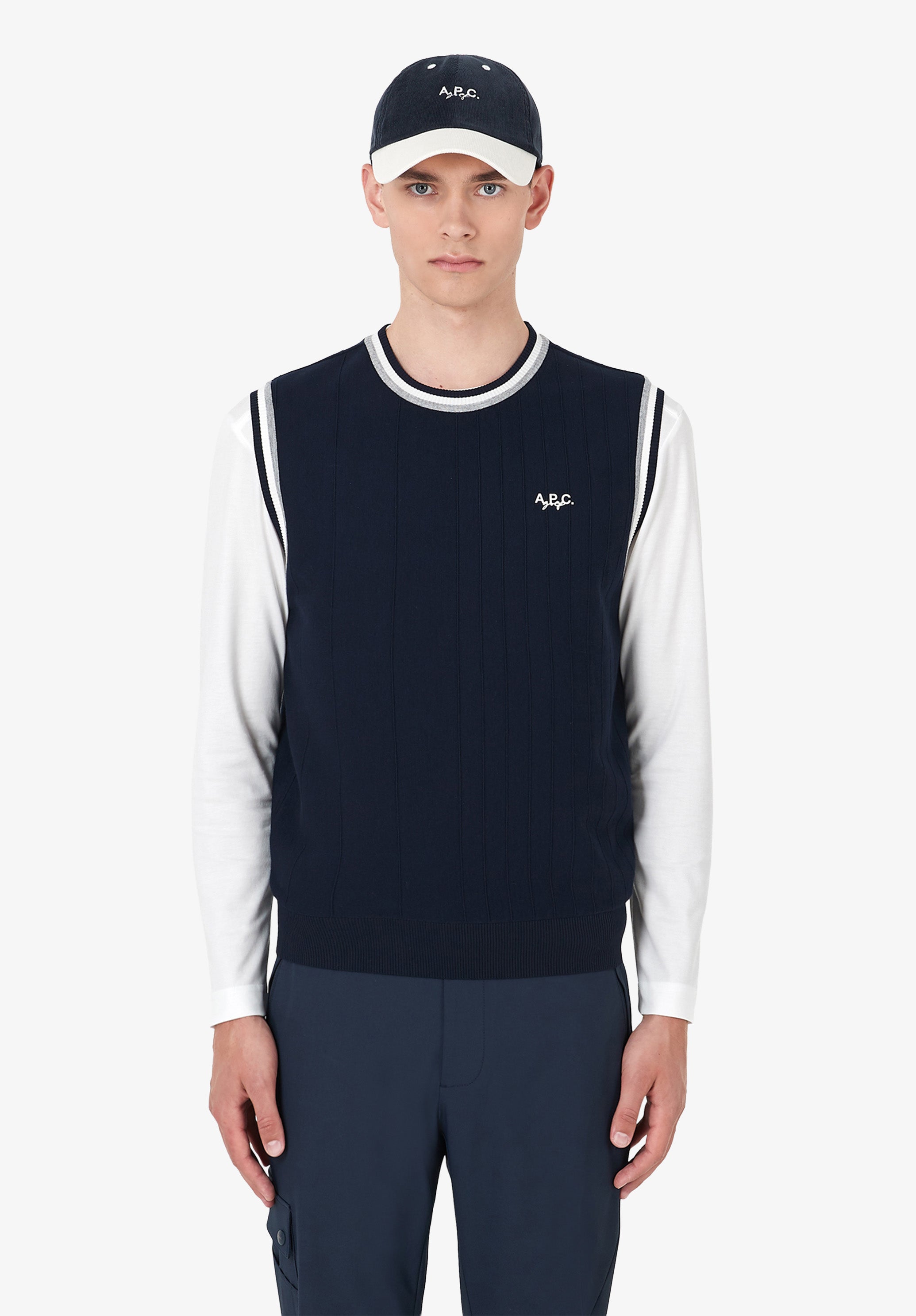 A.P.C. Golf Ärmelloser Pullover Rundhals S-XL