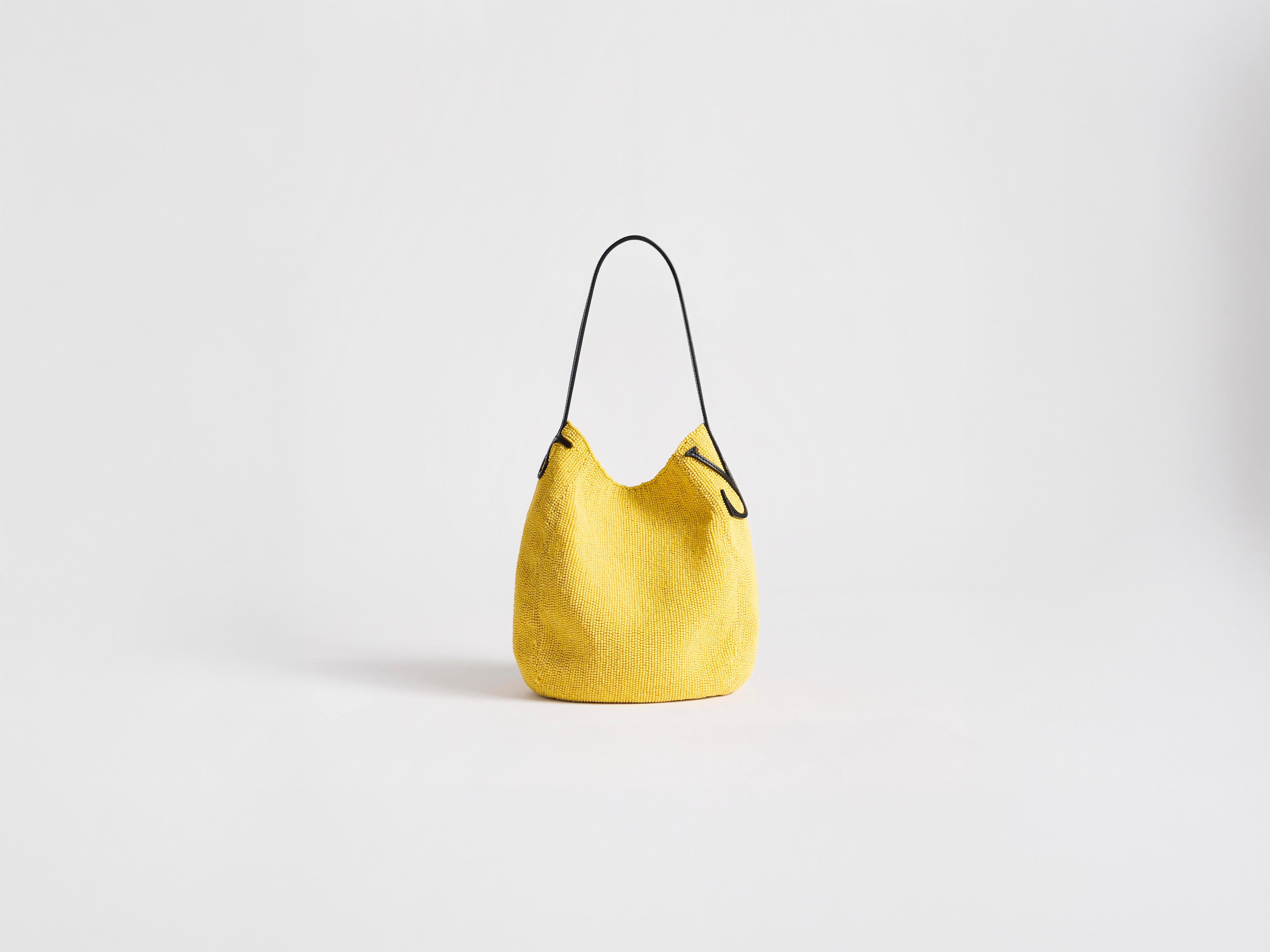 J.W.Anderson Small Beaded Bulb Bag Gelb