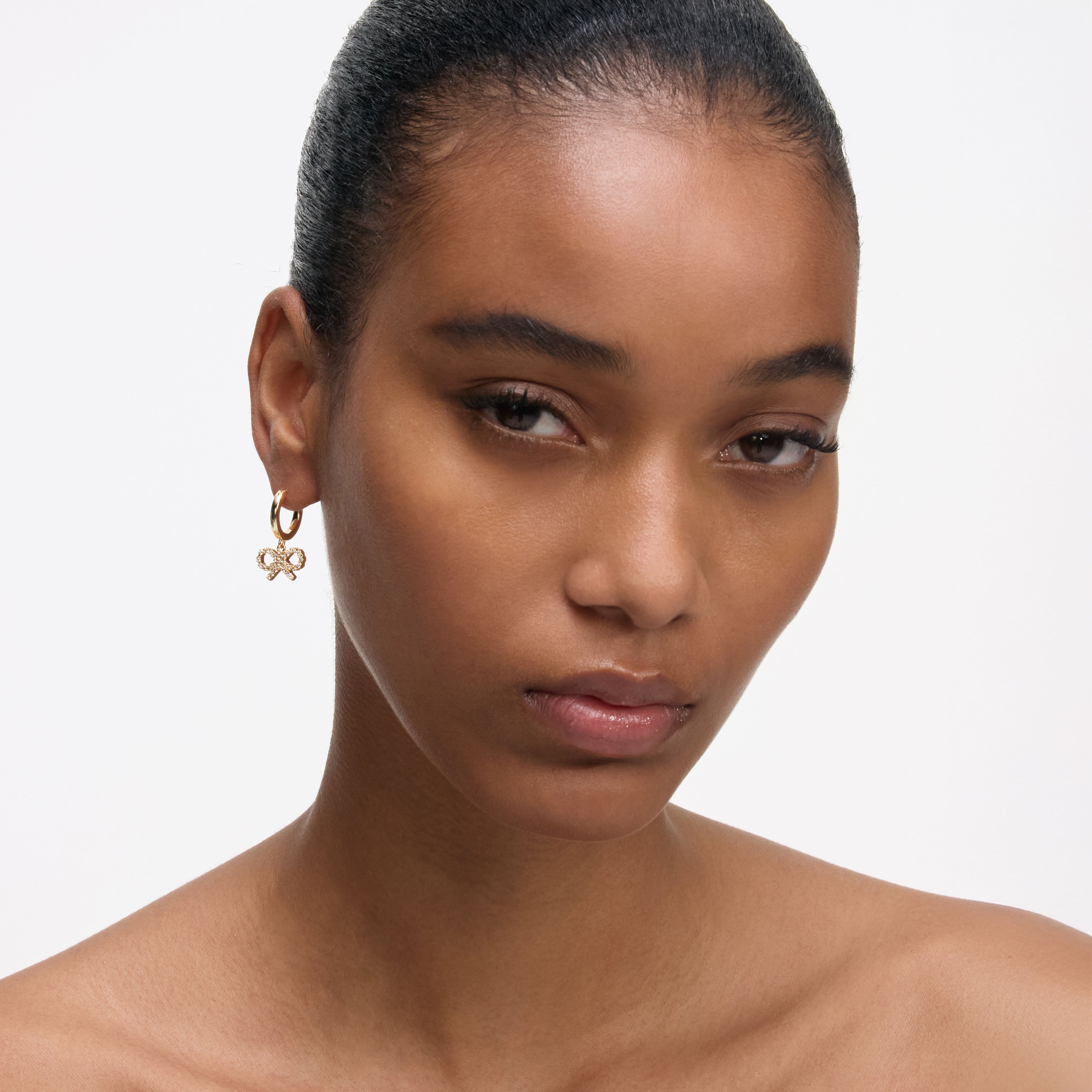 Self-Portrait Jewellery Gold Bow Hoop Ohrringe Gold One Size