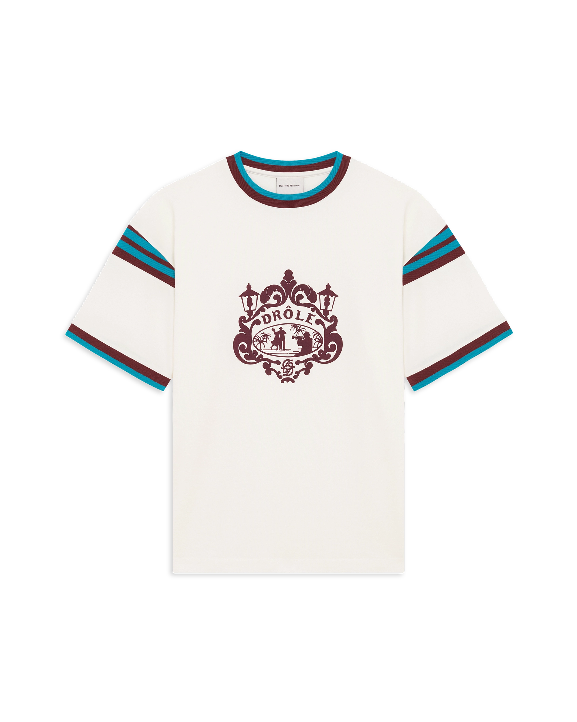 Drôle de Monsieur Danseurs T-Shirt Off-White Baumwolle