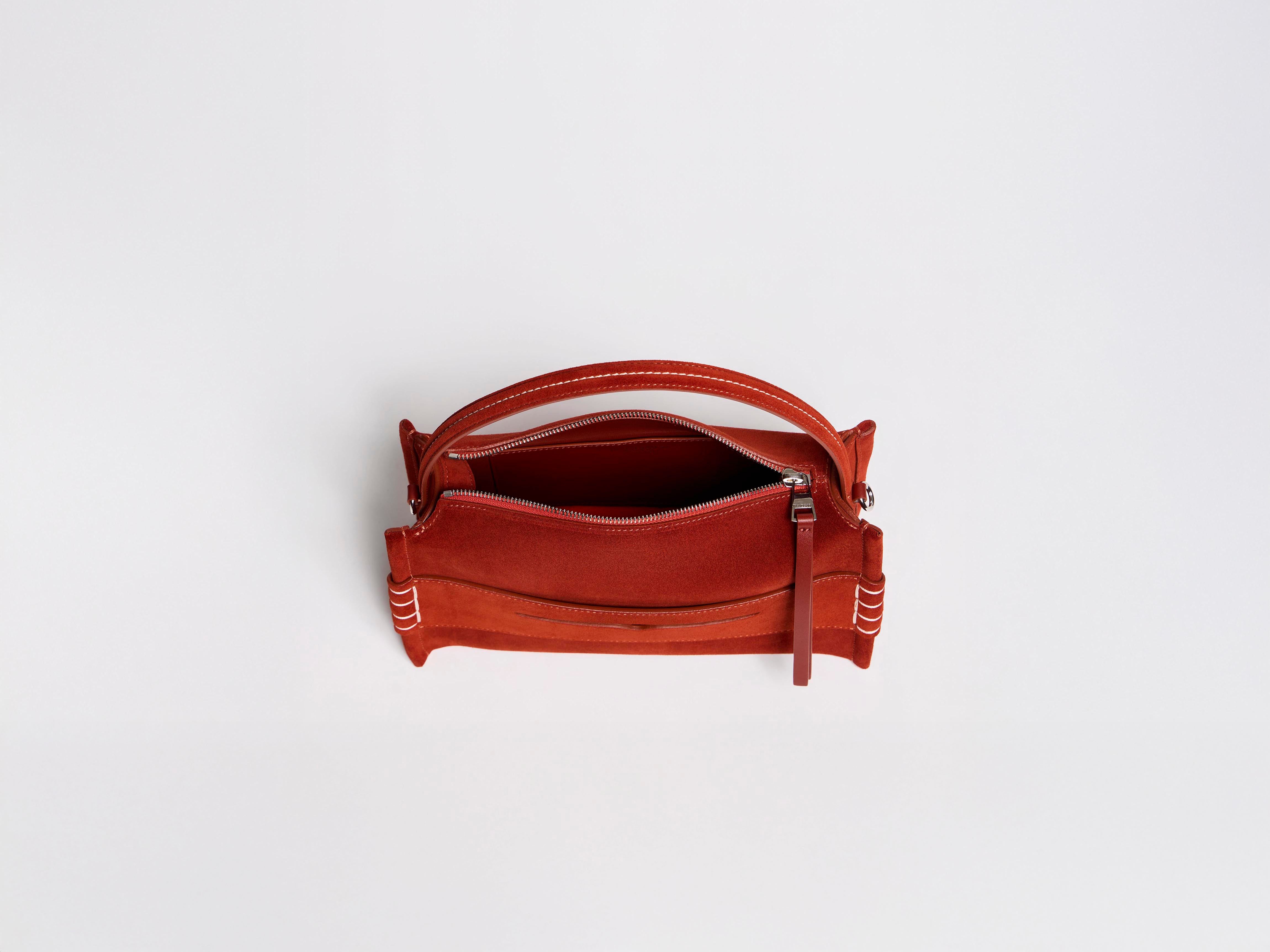 J.W.Anderson Loafer Bag Tasche Rostrot Wildleder