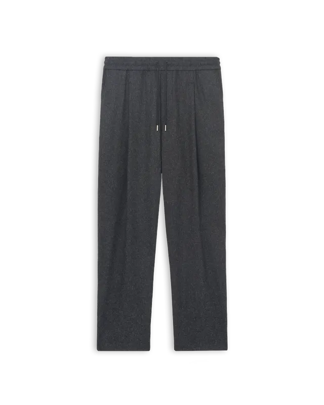 Drôle De Monsieur Le Pantalon Cropped Flanelle Hose Dunkelgrau