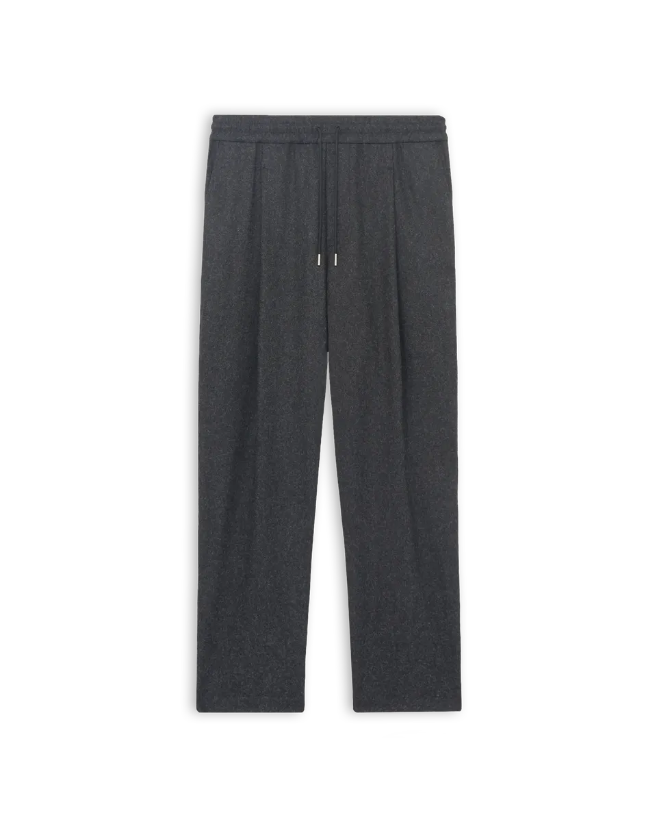 Drôle De Monsieur Le Pantalon Cropped Flanelle Hose Dunkelgrau