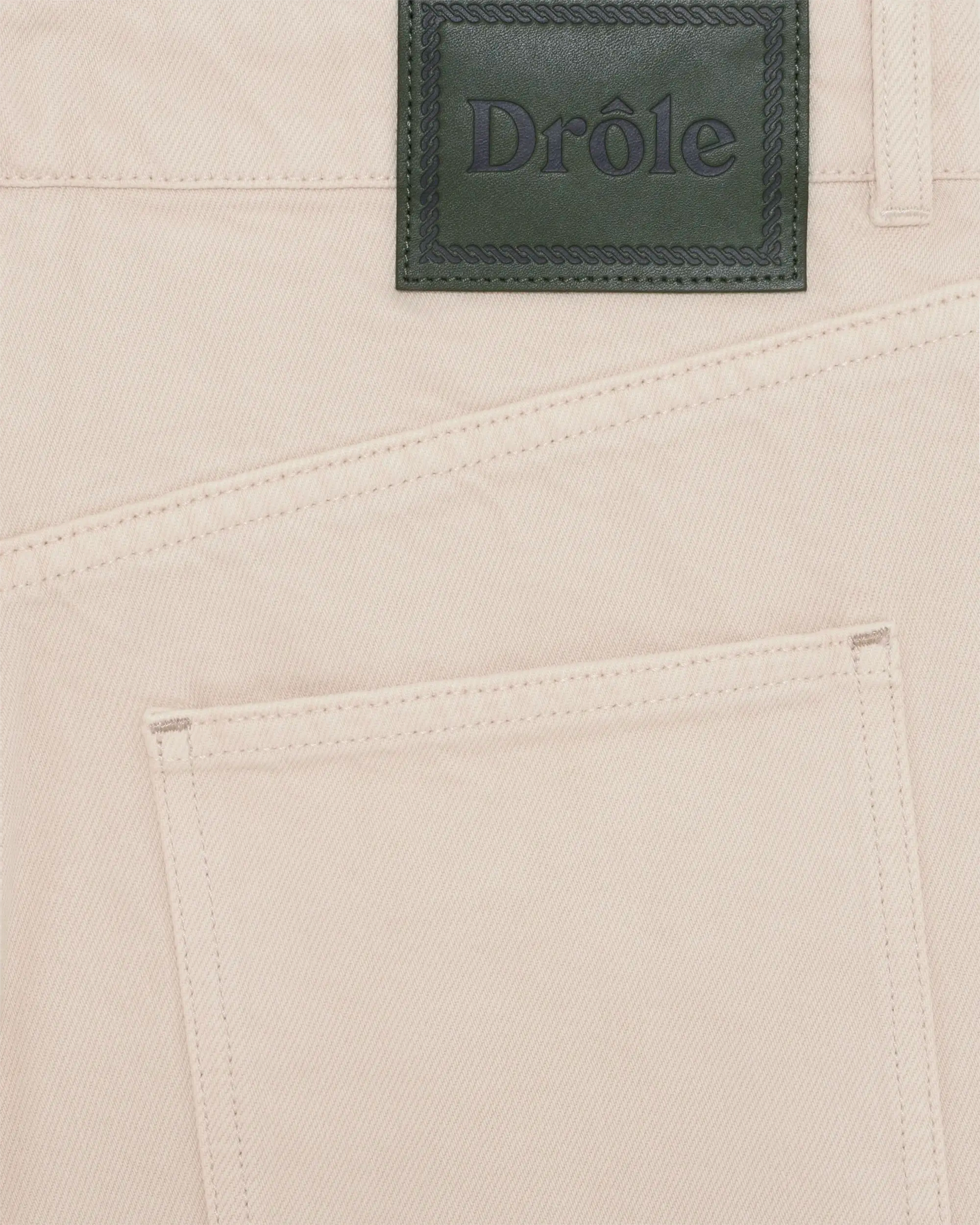 Drôle De Monsieur Jean Straight Beige Jeans Sand Baumwolle 5-Pocket