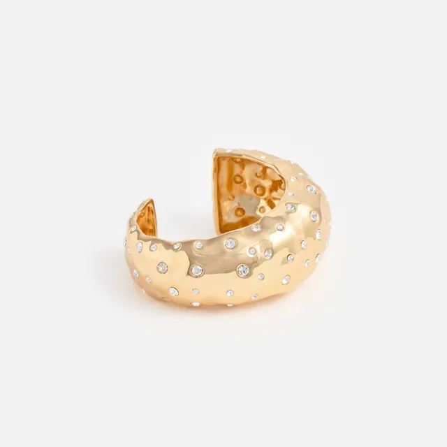 Self Portrait Jewellery Mottled Gold Crystal Armreif Gold One Size