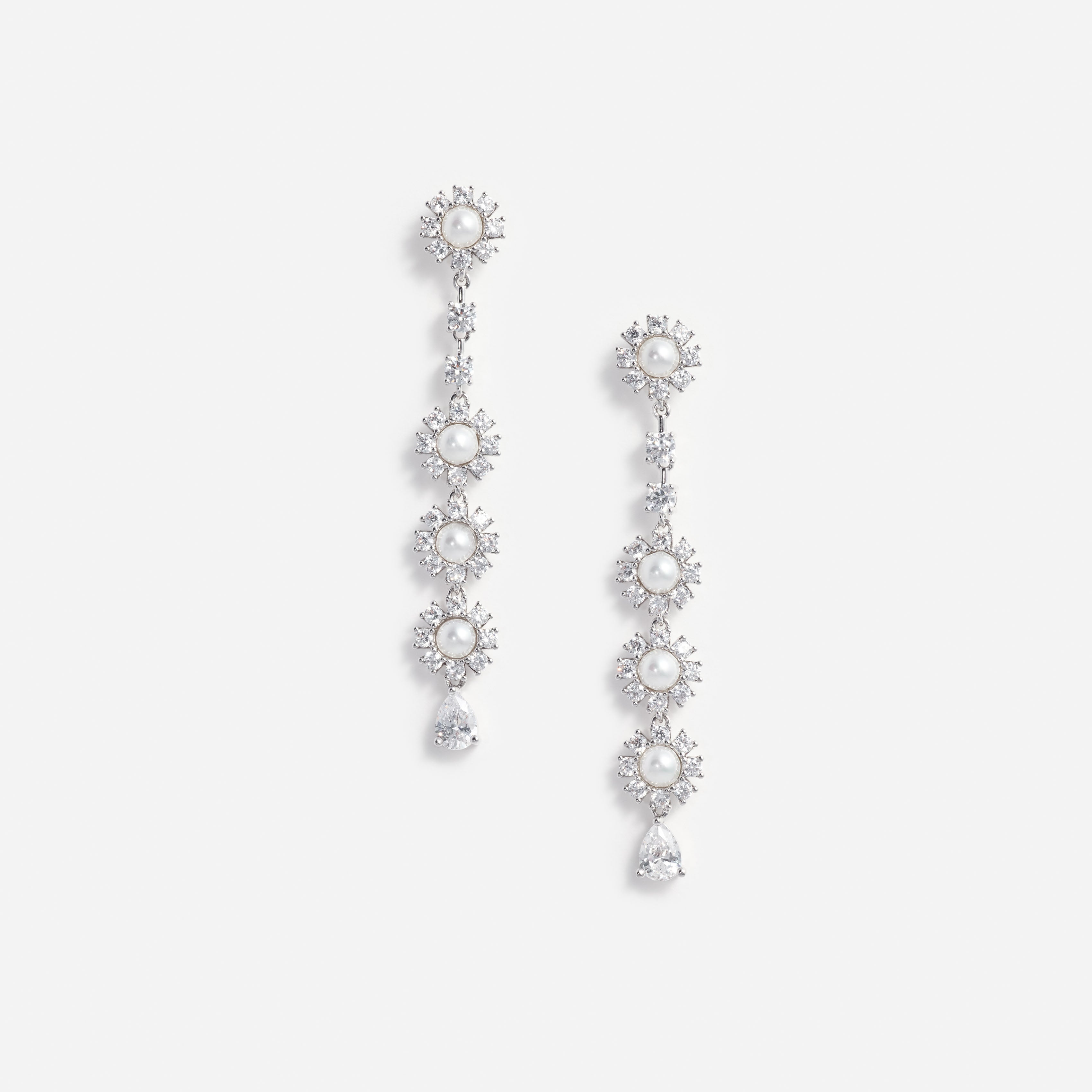 Self Portrait Jewellery Ohrringe Silber Perle Kristall