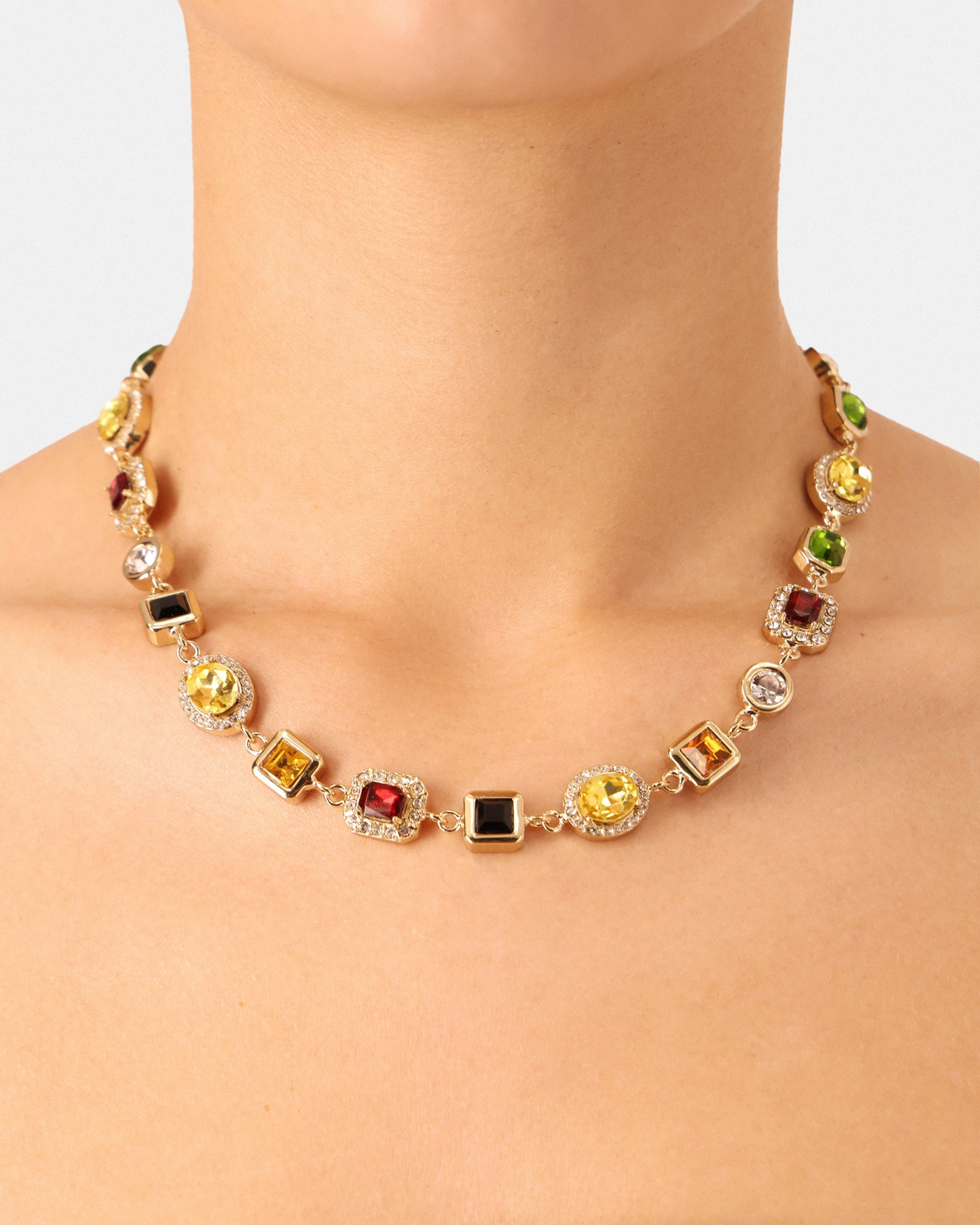Nodaleto Gemma Choker Chain Halskette Messing Bunt