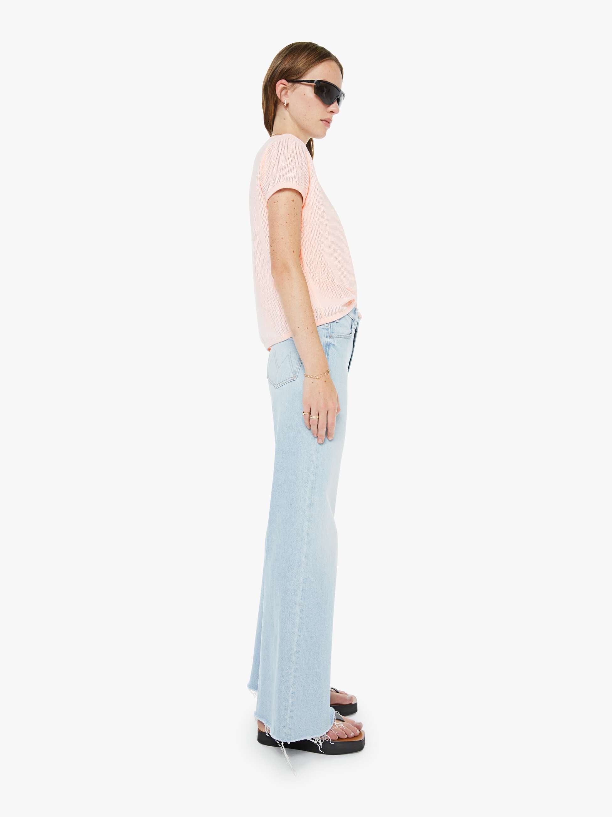Mother Hustler Roller Skimp Wide Leg Jeans Bring The Cooler