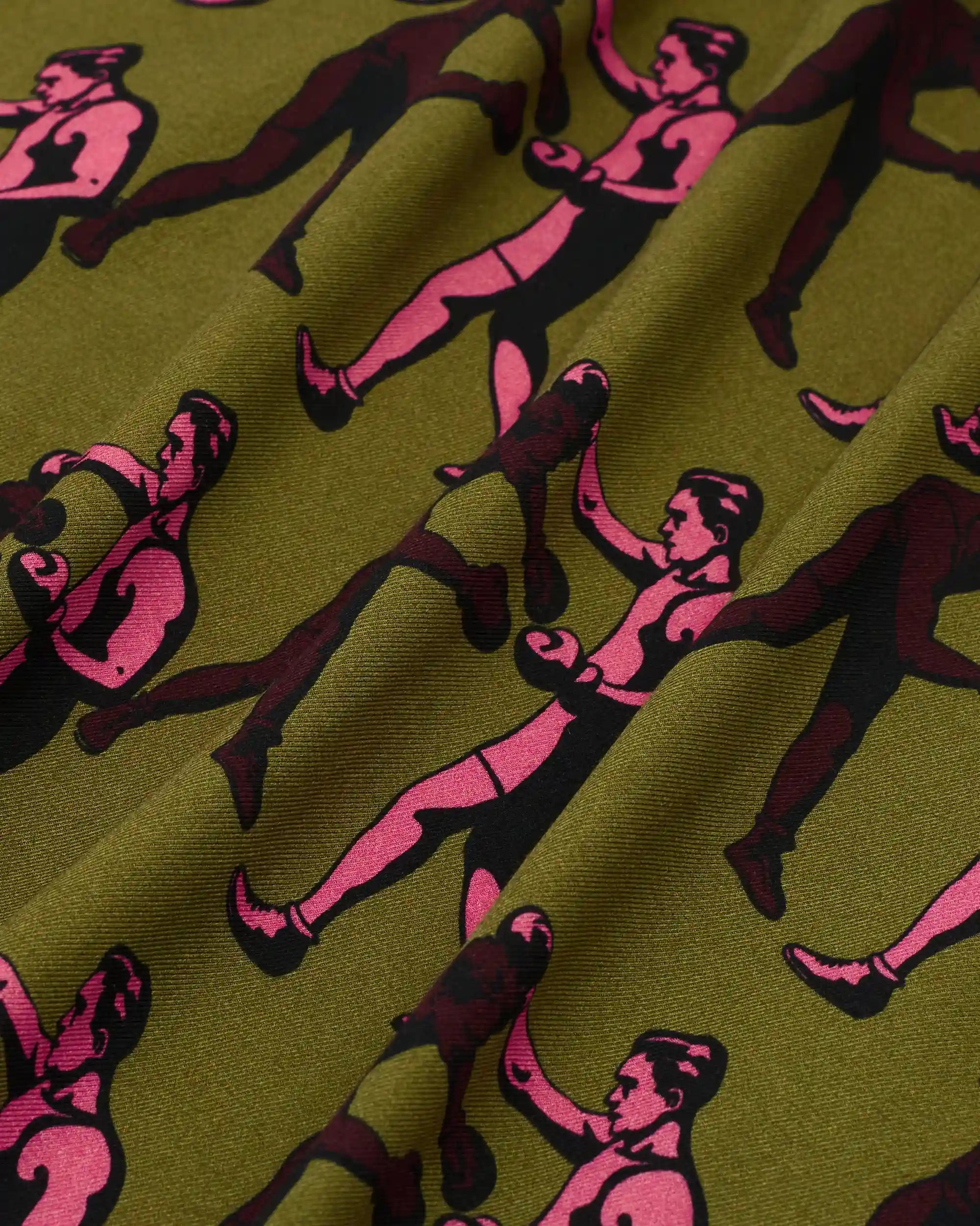 Drôle De Monsieur Notcha Boxers Print Kurzarmhemd grün Viskose